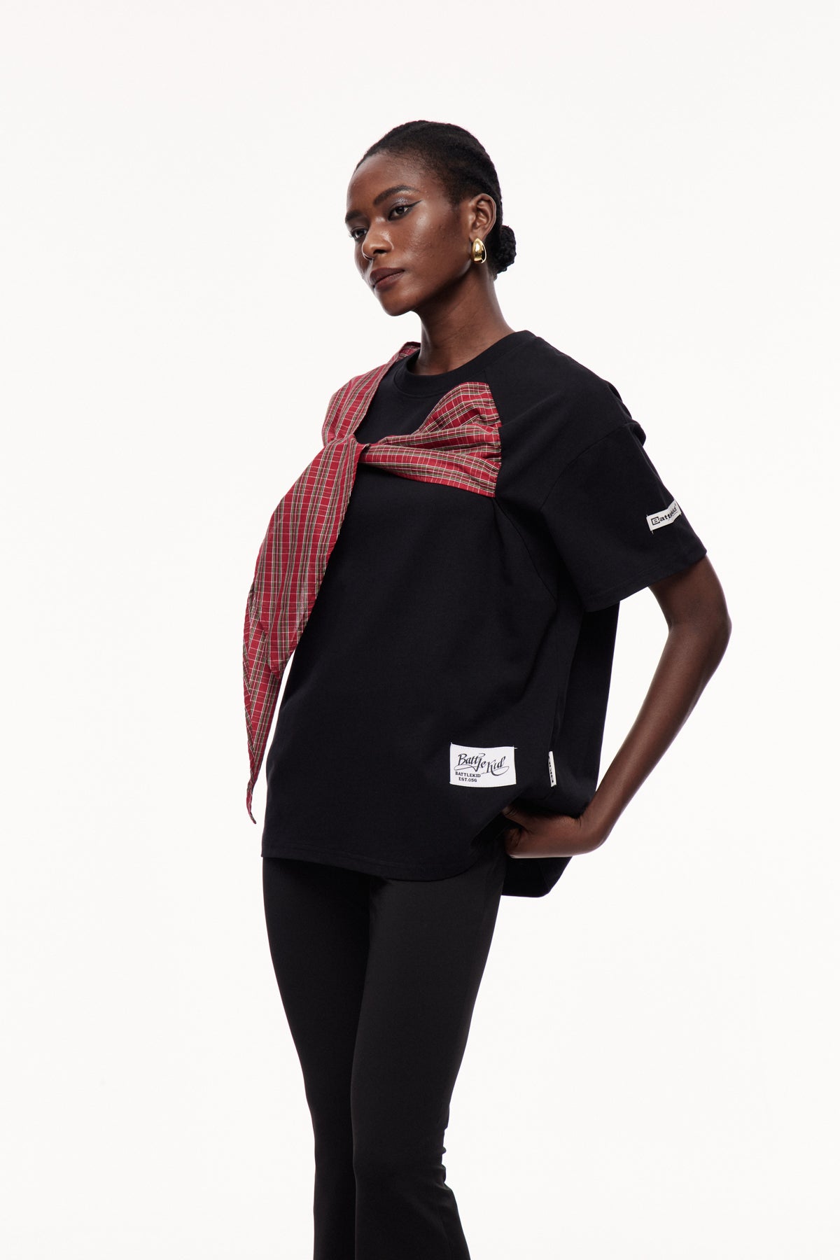 Cephalus Grid Bow T Shirt