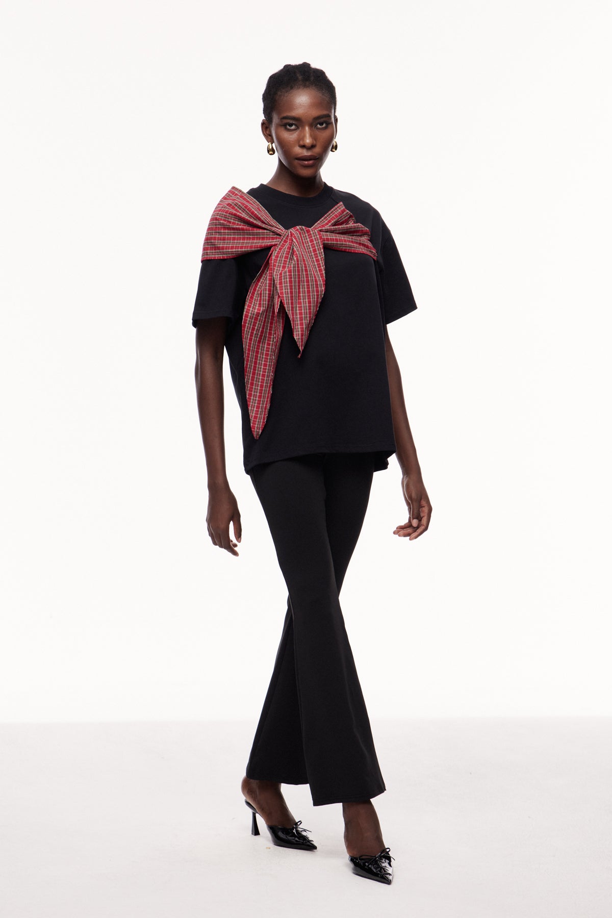 Cephalus Grid Bow T Shirt