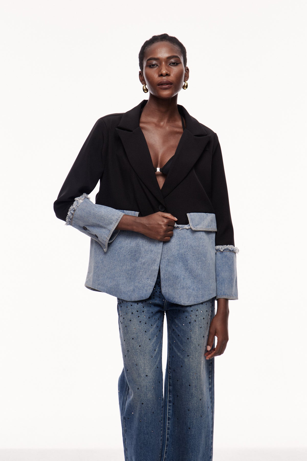 Ceren Deconstruct Lapel Blazer