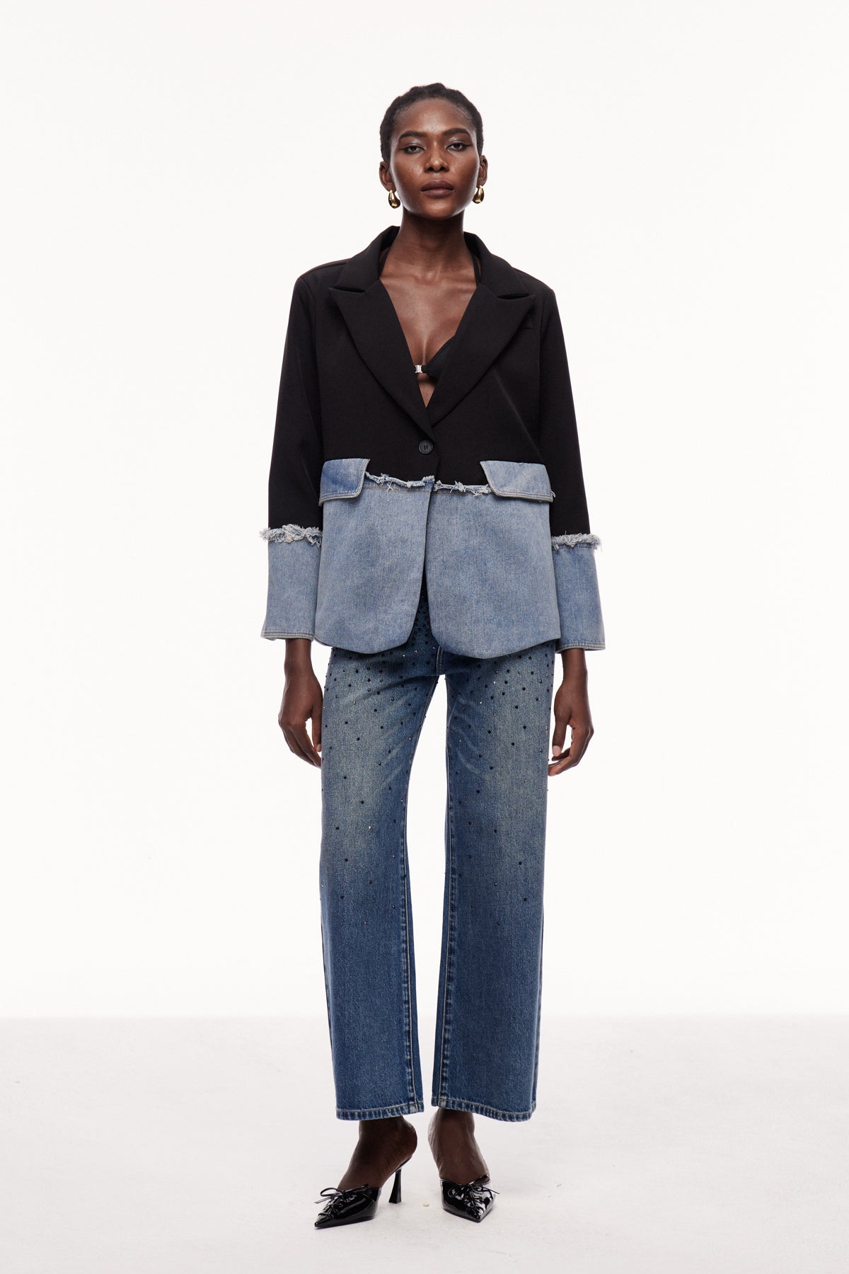 Ceren Deconstruct Lapel Blazer