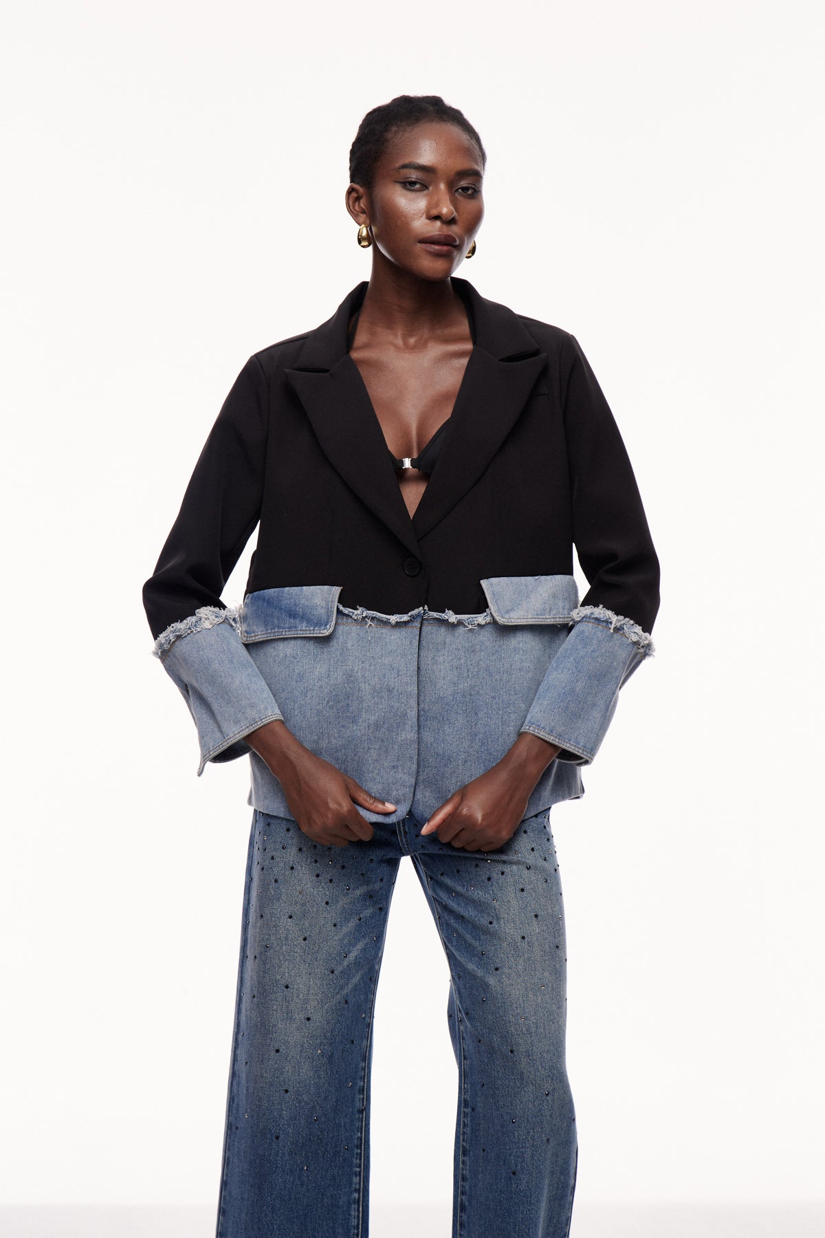 Ceren Deconstruct Lapel Blazer