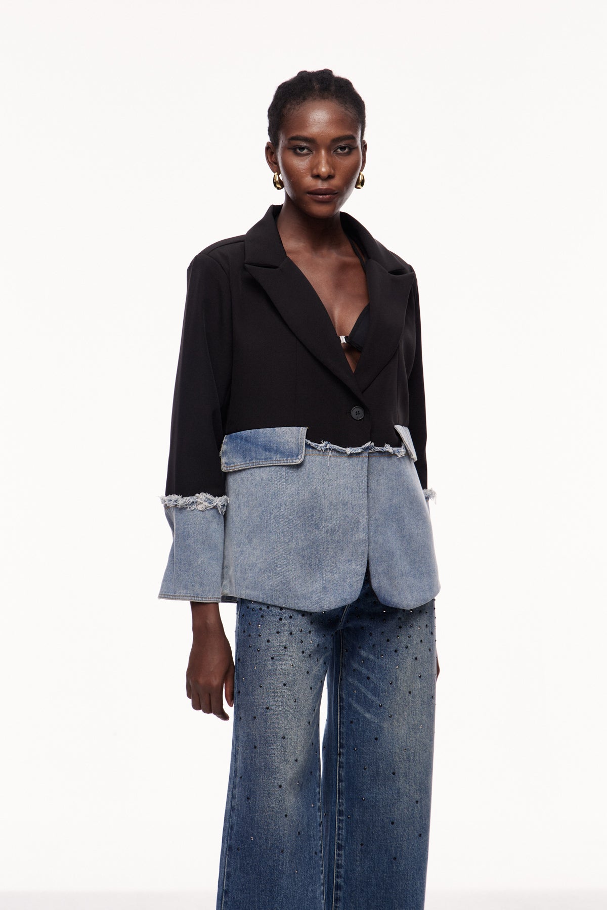 Ceren Deconstruct Lapel Blazer