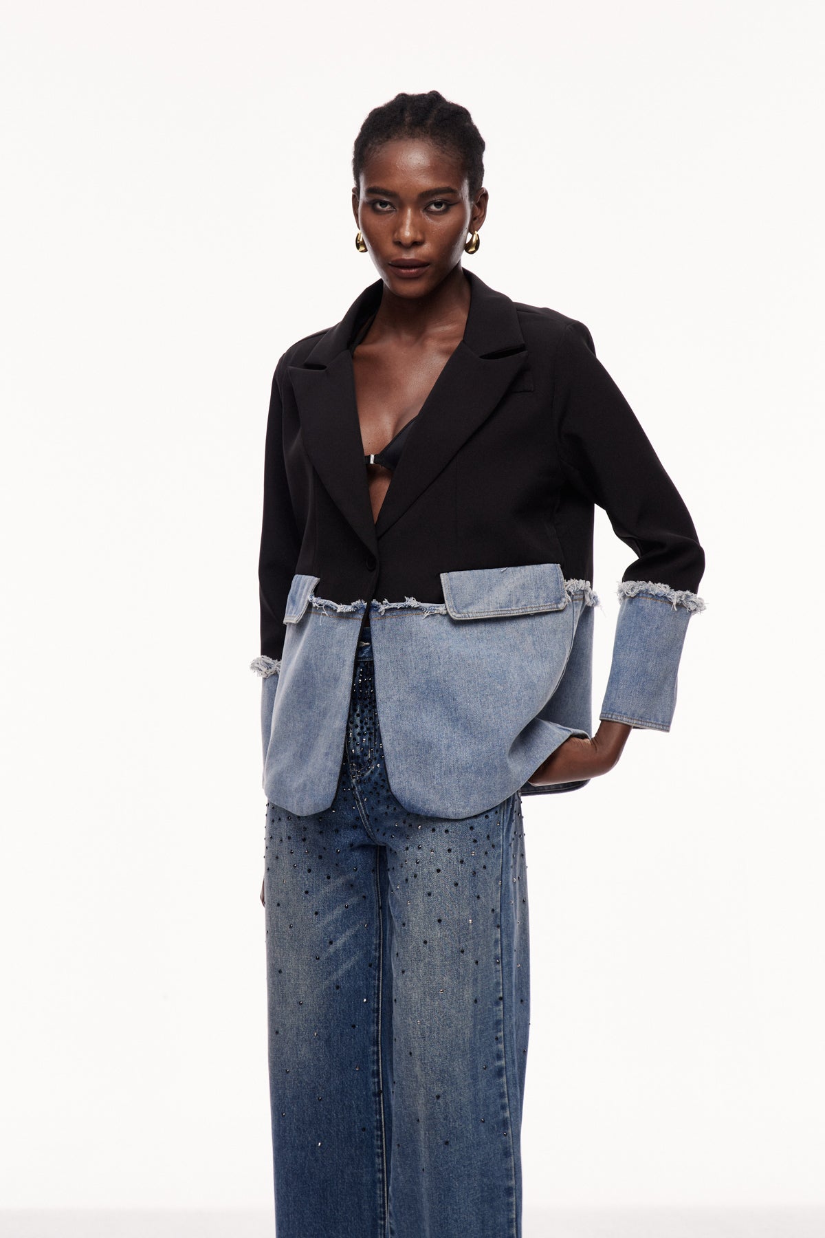 Ceren Deconstruct Lapel Blazer