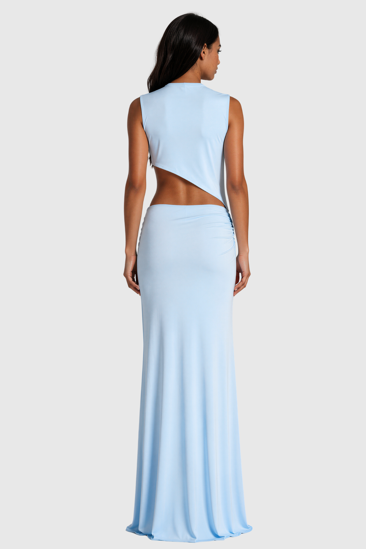 Ceylin Plunge Cutout Ruch Maxi Dress