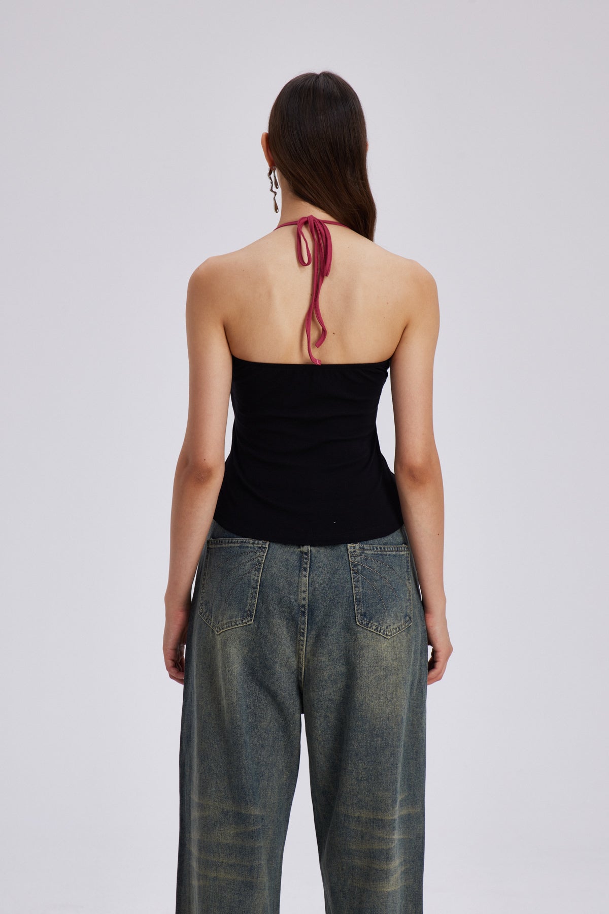 Charlemagne Halter Neck Bodycon Top