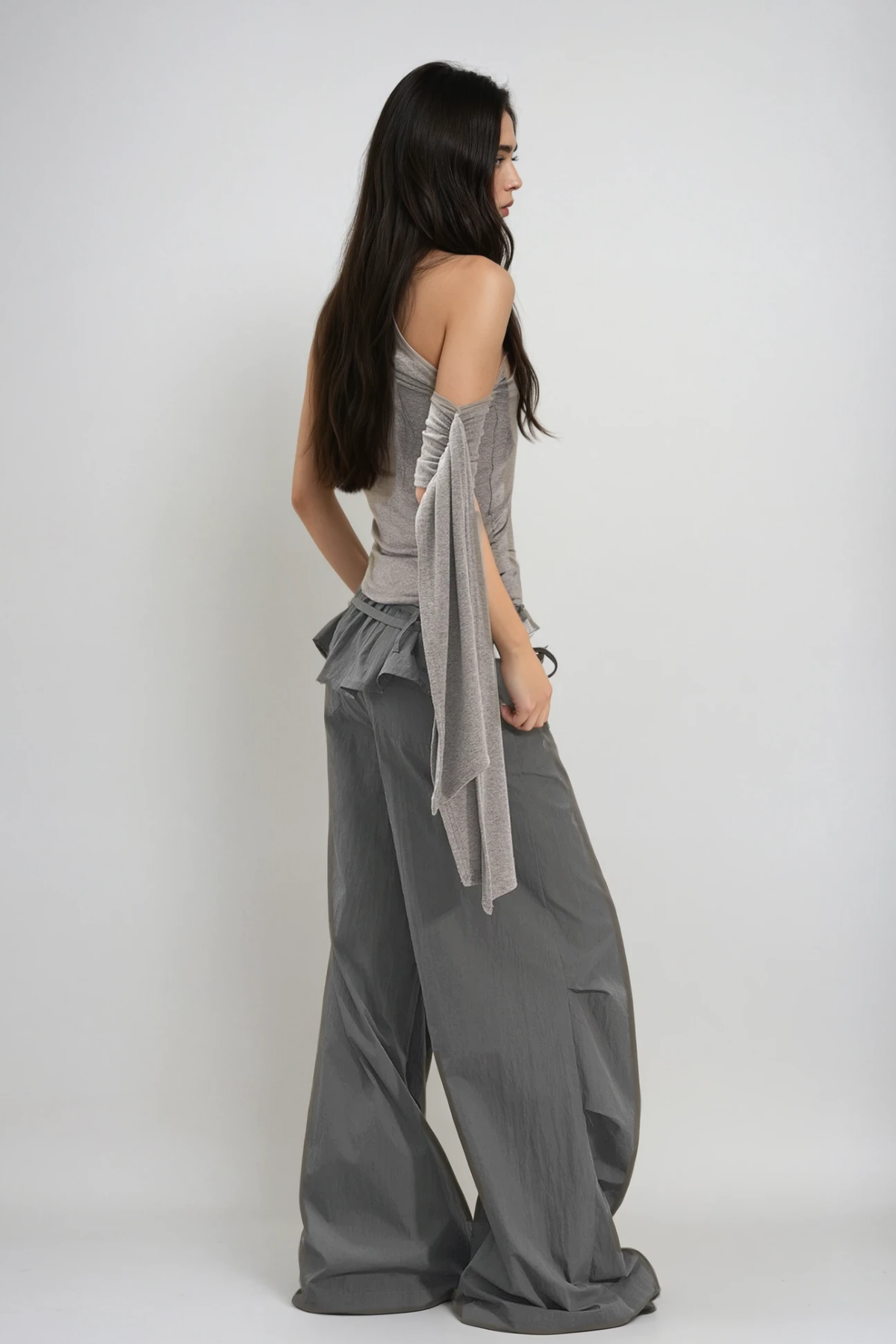 Chingis Deconstruct Ruffle Pants