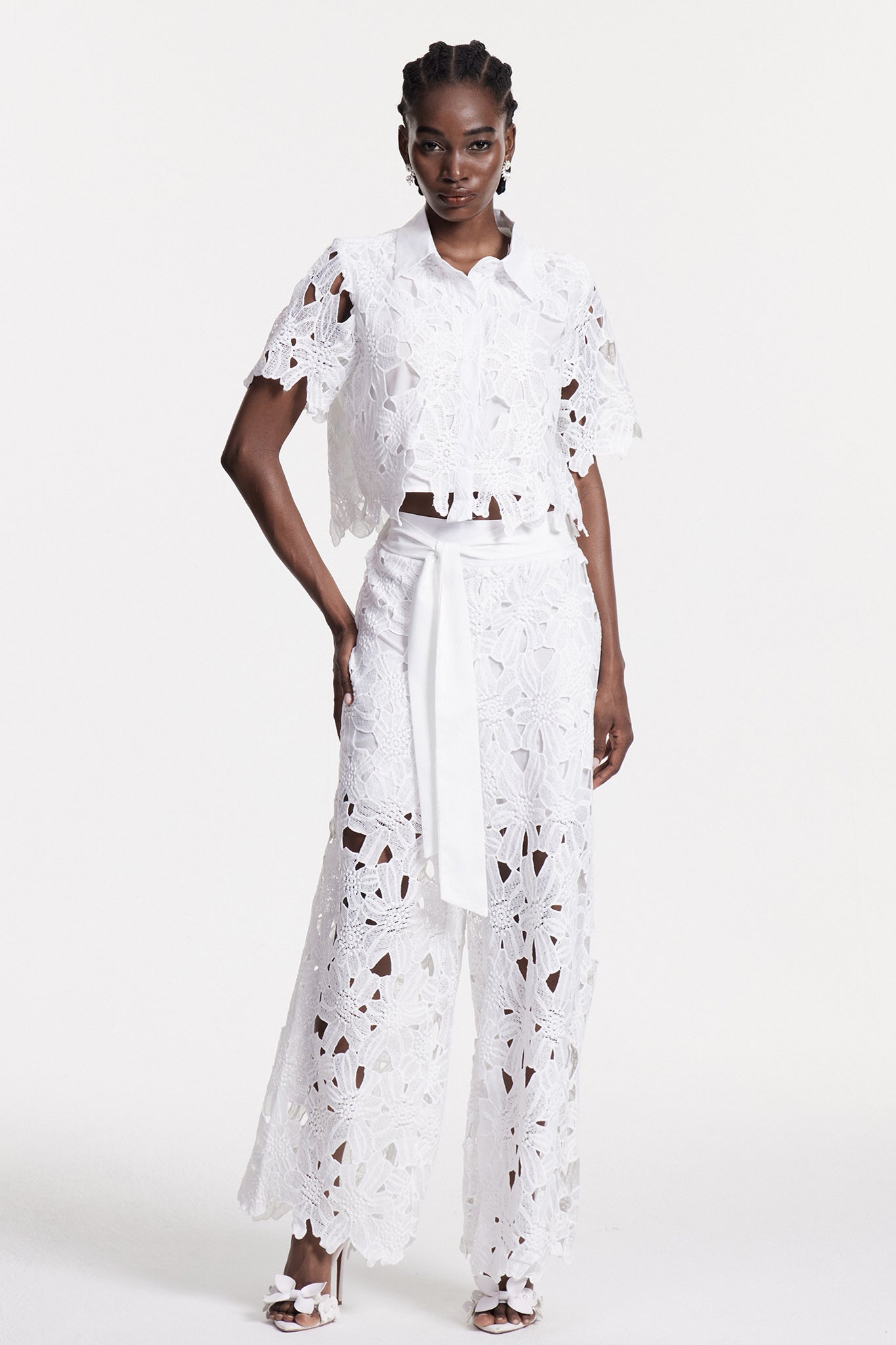 Chita Flower Cutout Pants Set