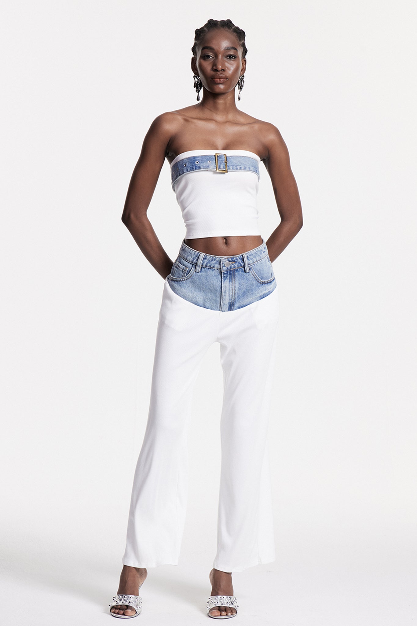 Chiyembekezo Strapless Knit Pants Set