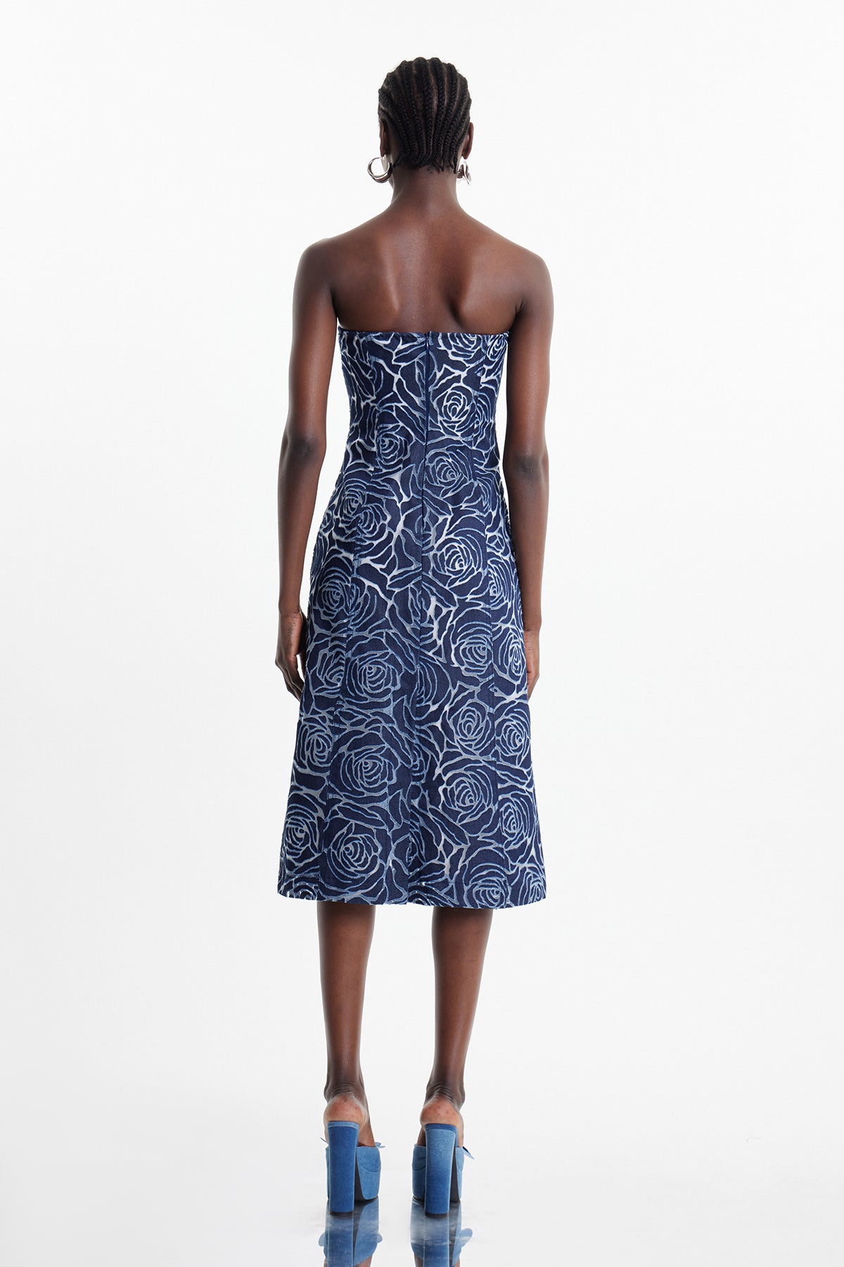 Chlodulf Flower Cutout Midi Dress