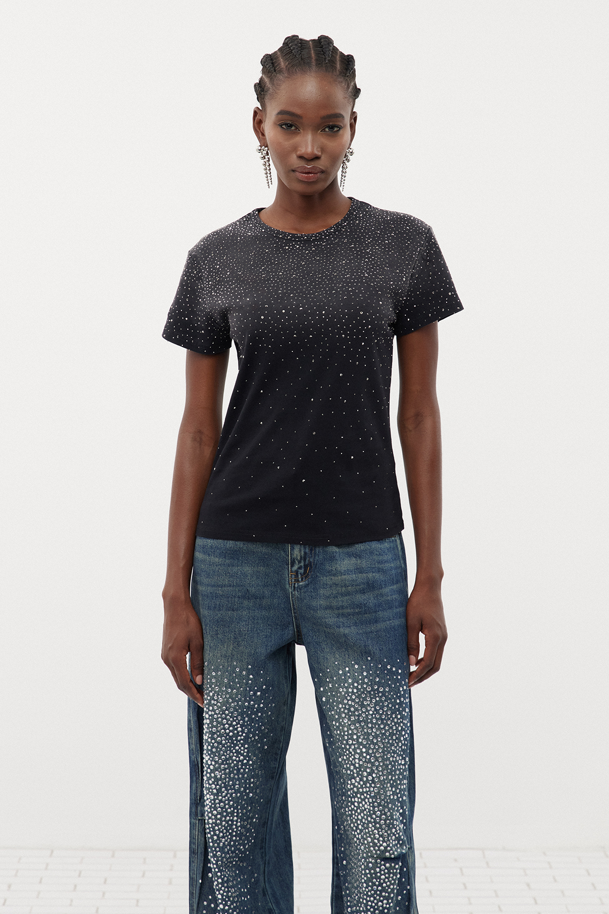 Chobin Rhinestone Hayley T Shirt