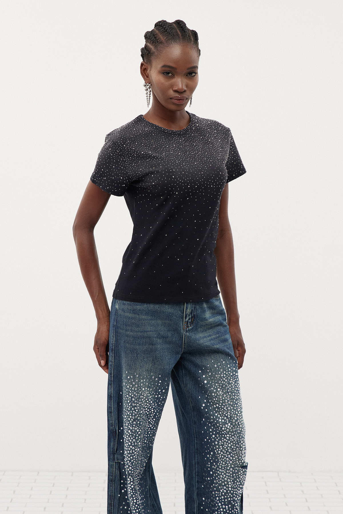 Chobin Rhinestone Hayley T Shirt