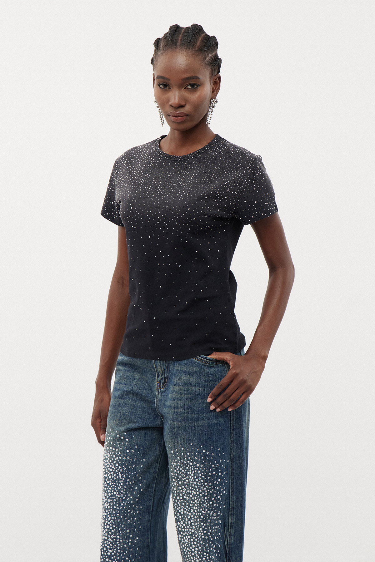 Chobin Rhinestone Hayley T Shirt