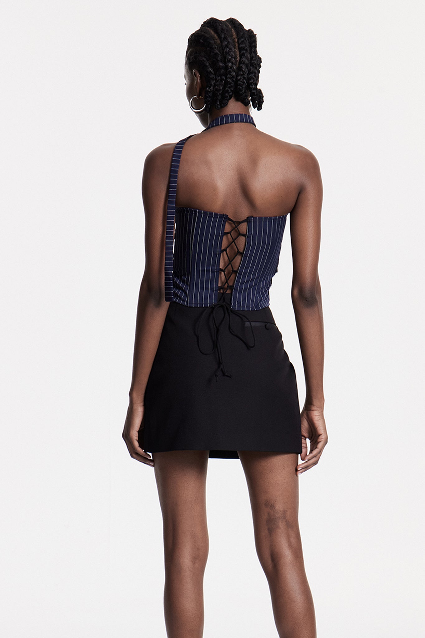 Chrissie Stripe Lace Corset Top