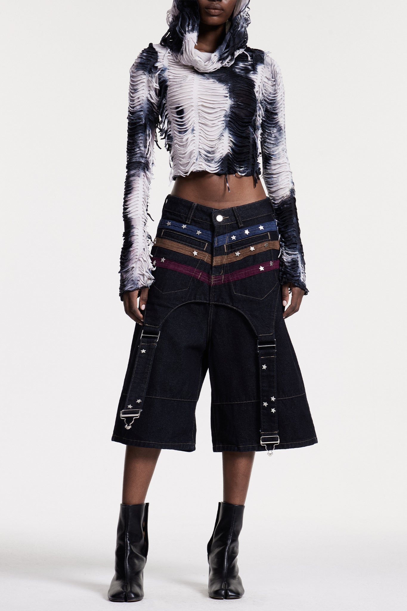 Christal Deconstruct Midi Jeans