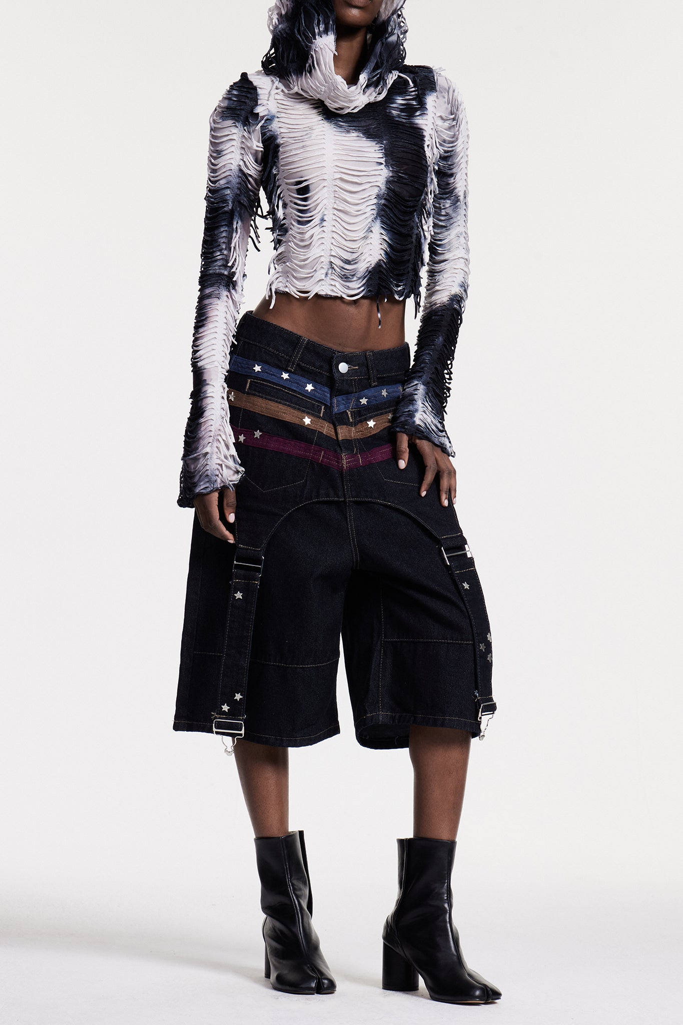 Christal Deconstruct Midi Jeans