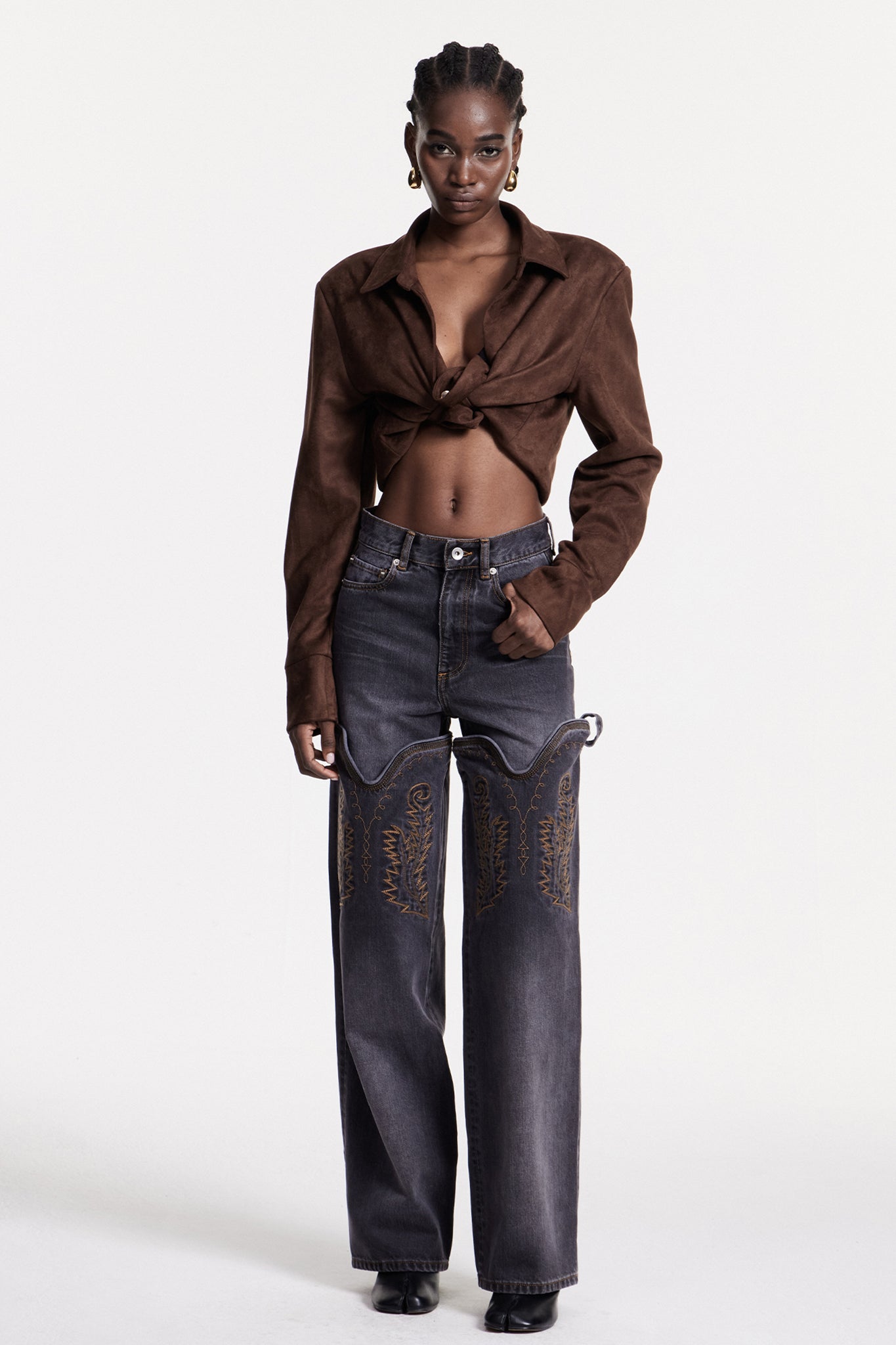 Christiana Embroidered Deconstruct Jeans