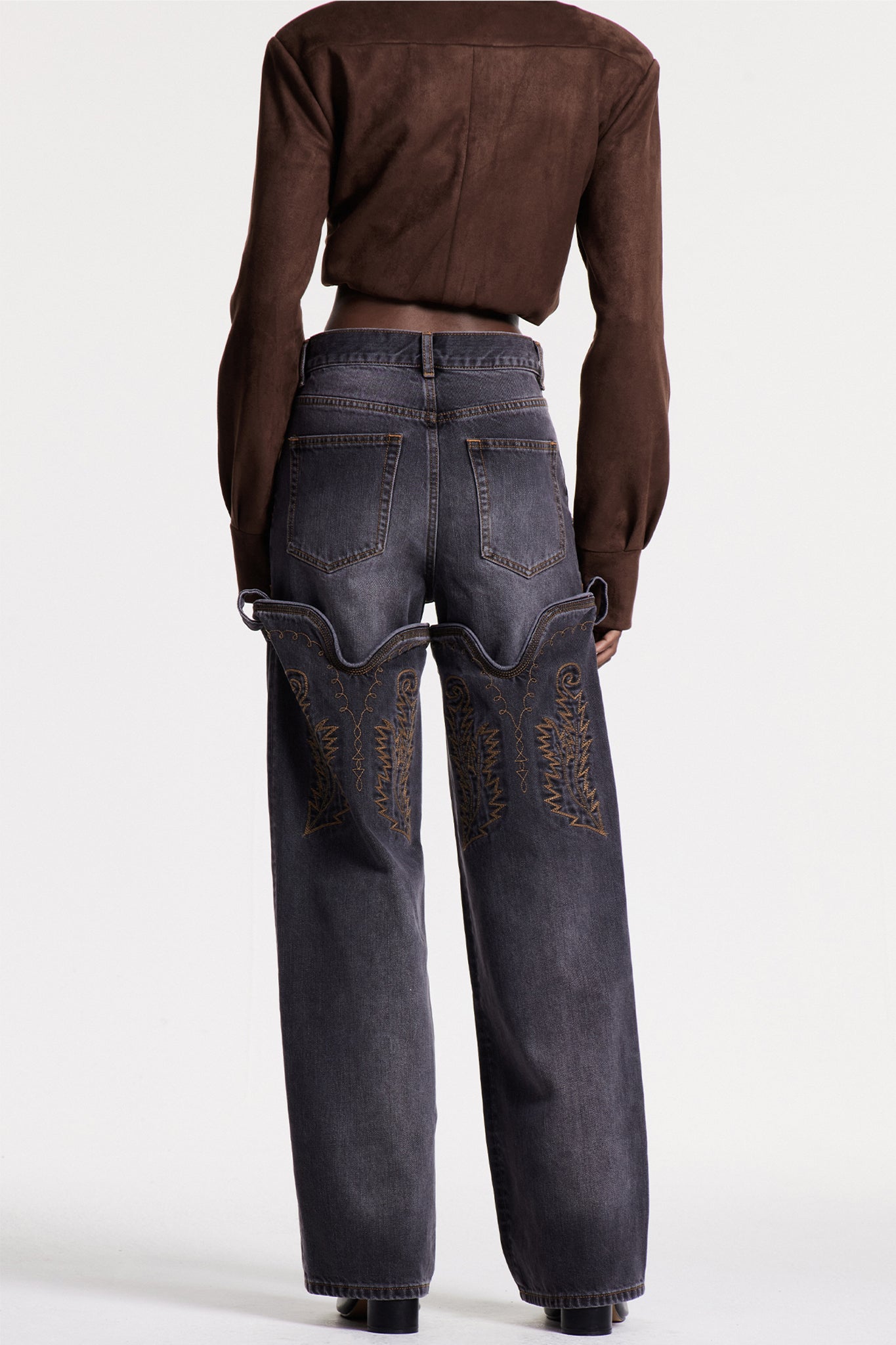 Christiana Embroidered Deconstruct Jeans