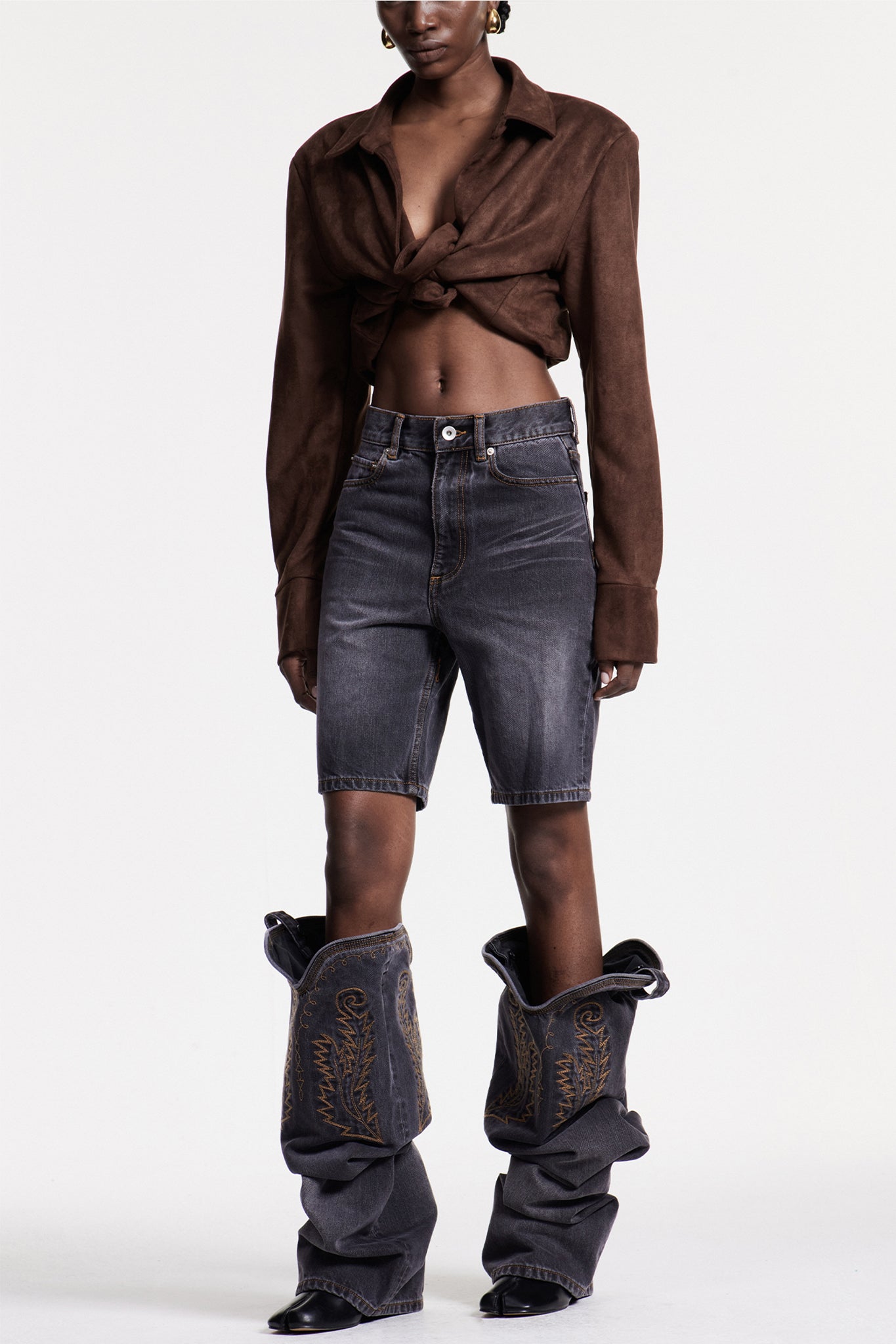 Christiana Embroidered Deconstruct Jeans