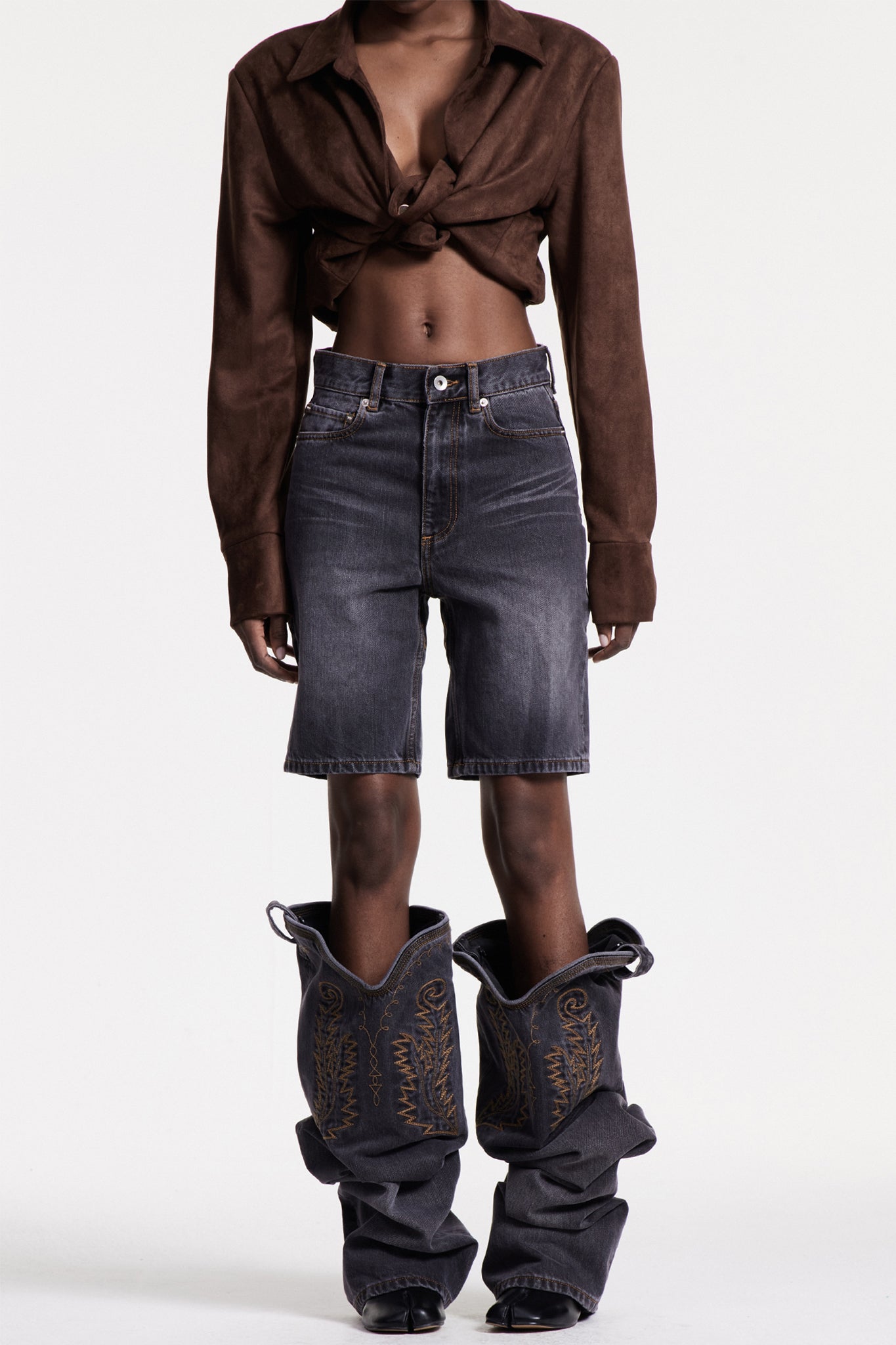 Christiana Embroidered Deconstruct Jeans