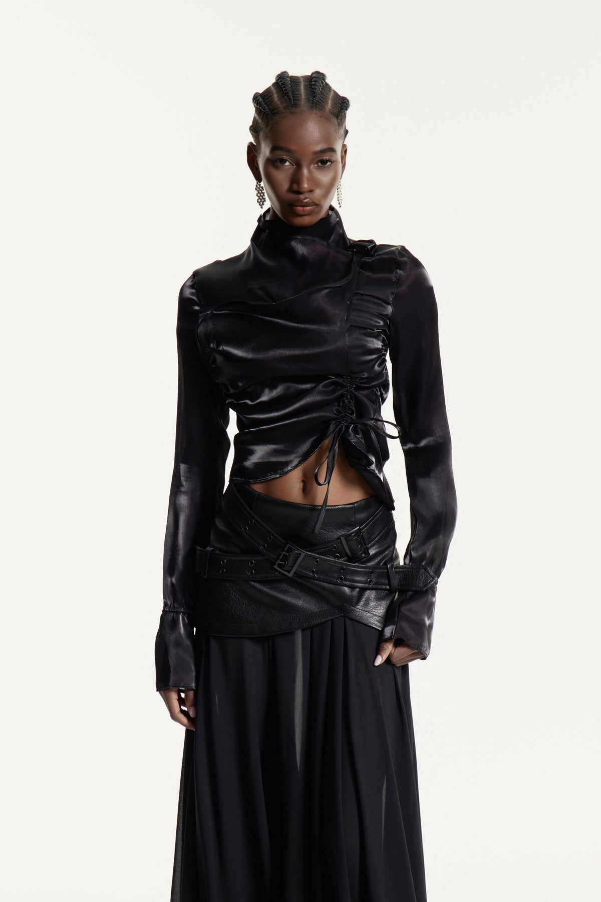 Christie Drawstring Asymmetric Top