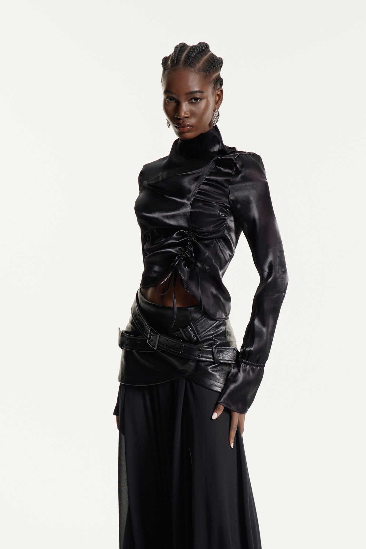 Christie Drawstring Asymmetric Top