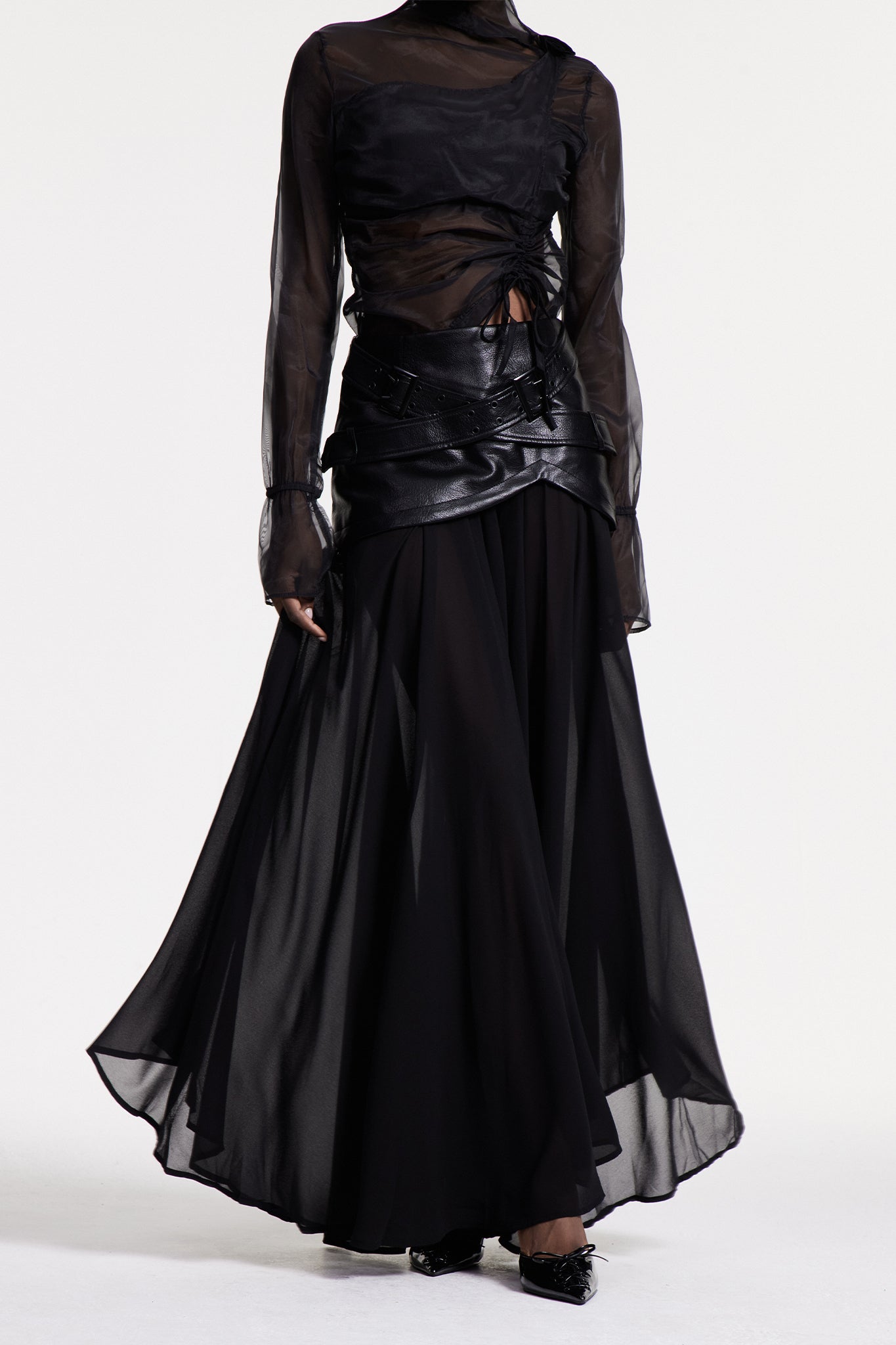 Christina Deconstruct Mesh Maxi Skirt