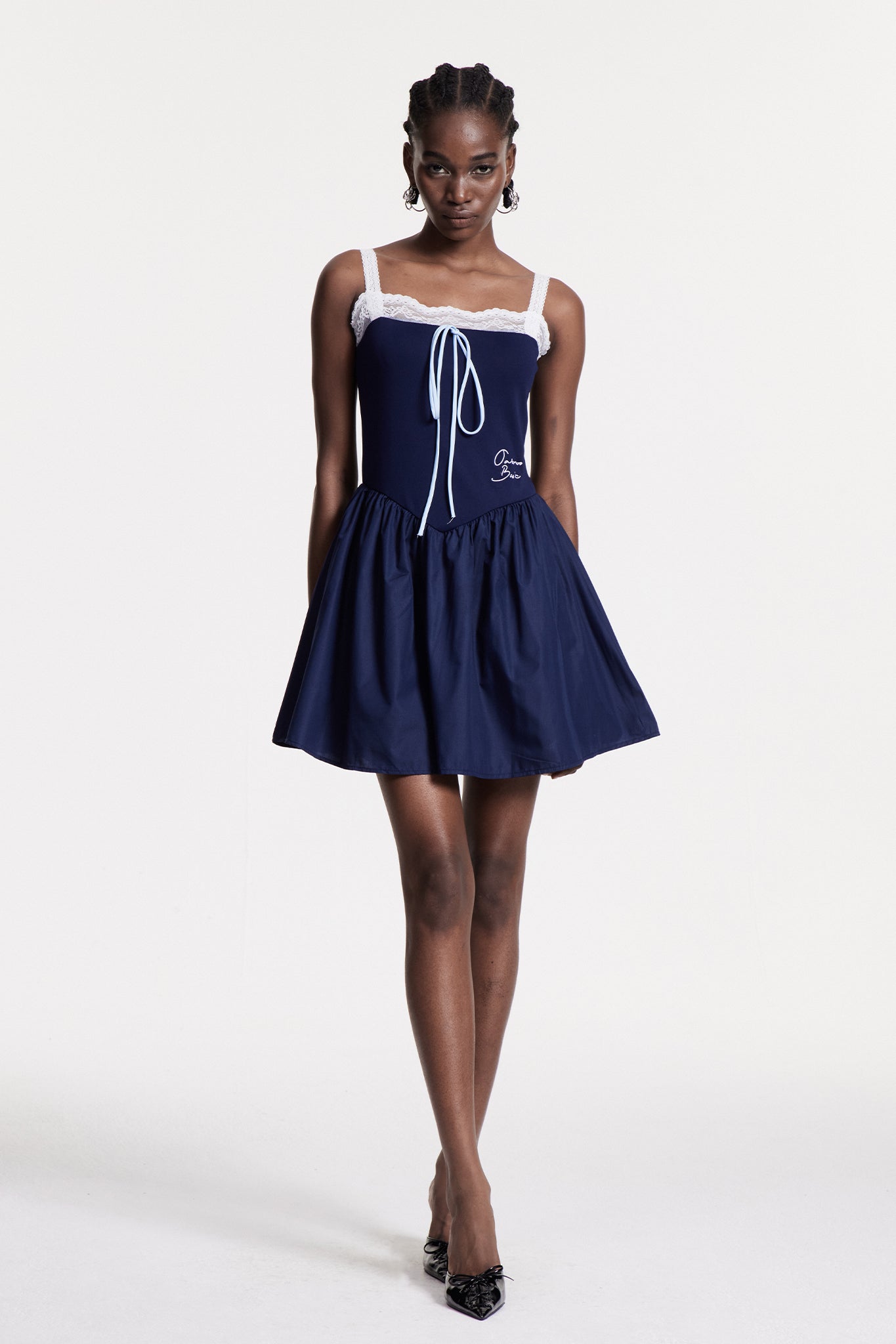 Christodoulos Lace Sleeveless Mini Dress