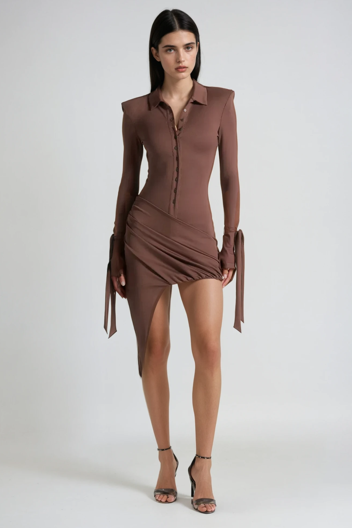 Cinda Ruch Asymmetric Mini Dress