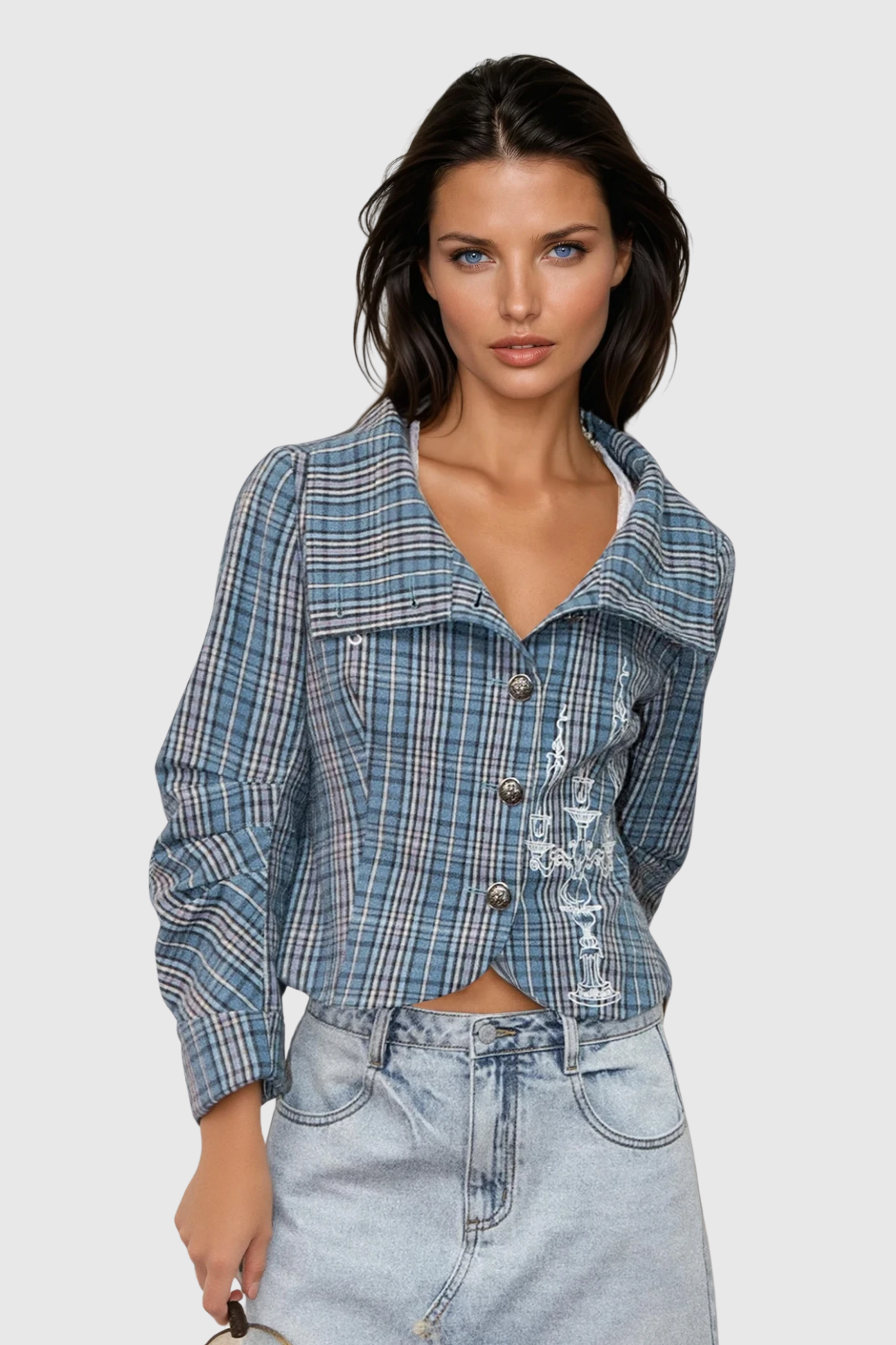 Cionaodh Grid Print Blazer