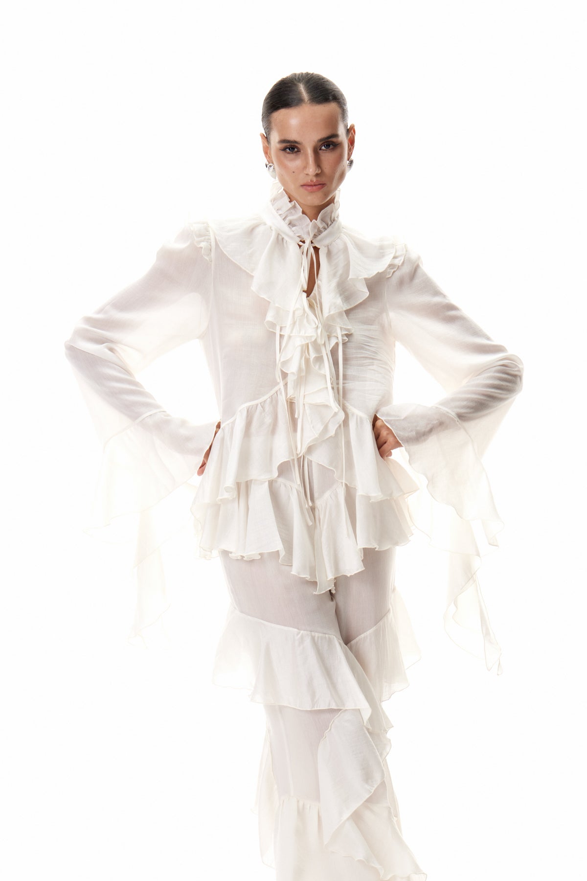 Cirila Ruffle Pants Set