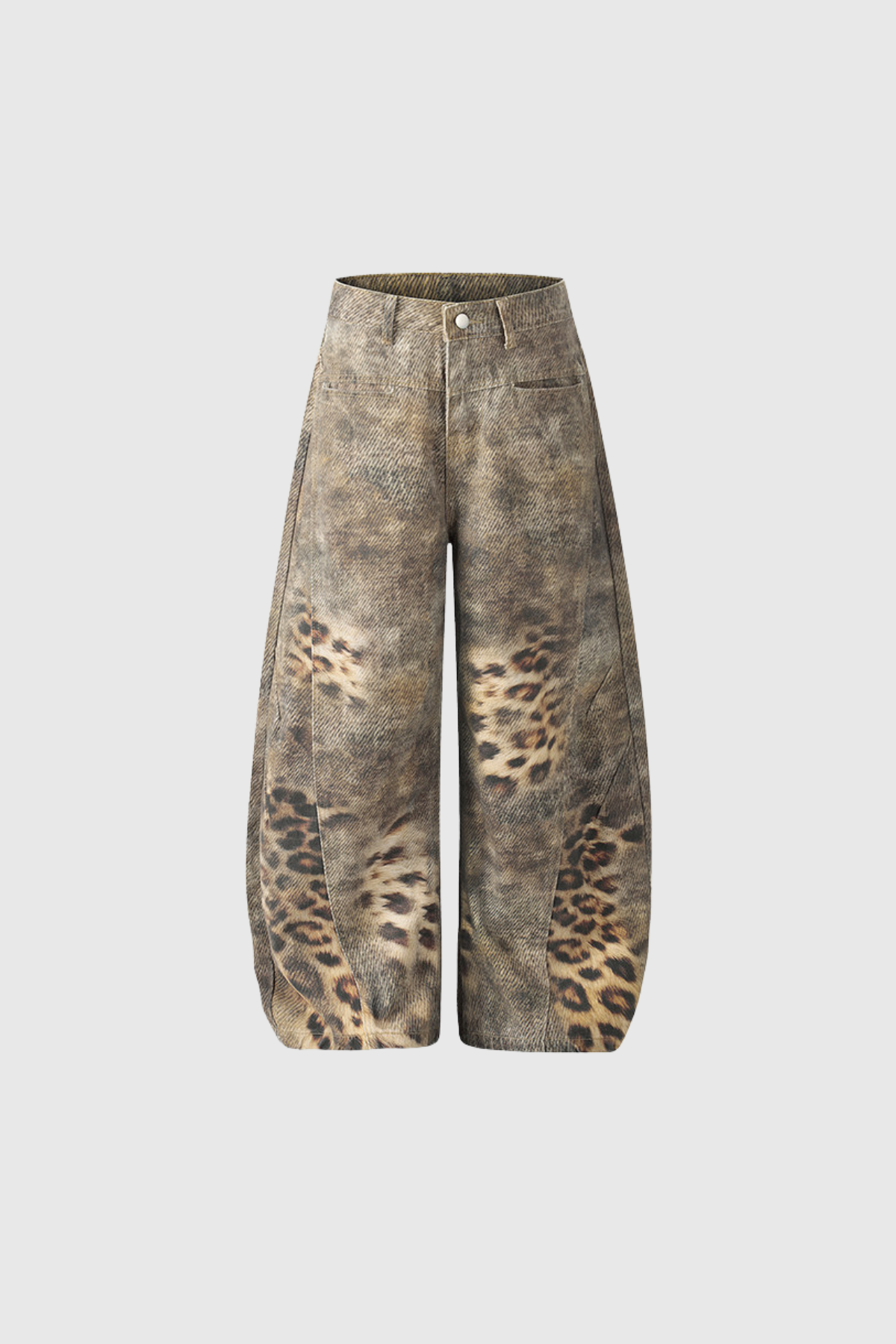 Citlali Hayley Leopard Baggy Jeans