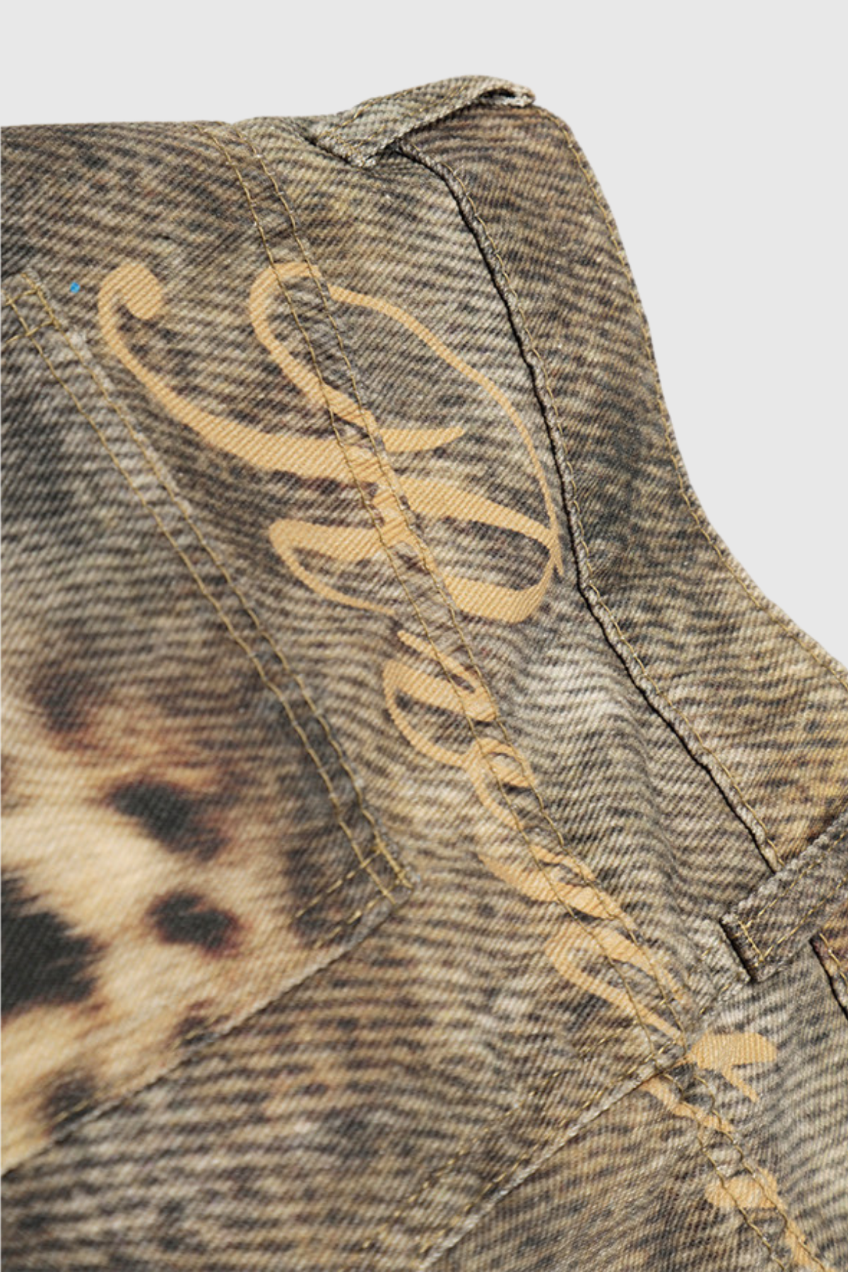 Citlali Hayley Leopard Baggy Jeans