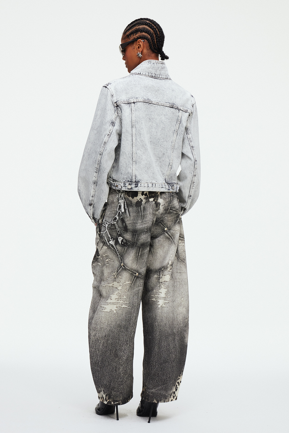 Citlali Print Leopard Baggy Jeans