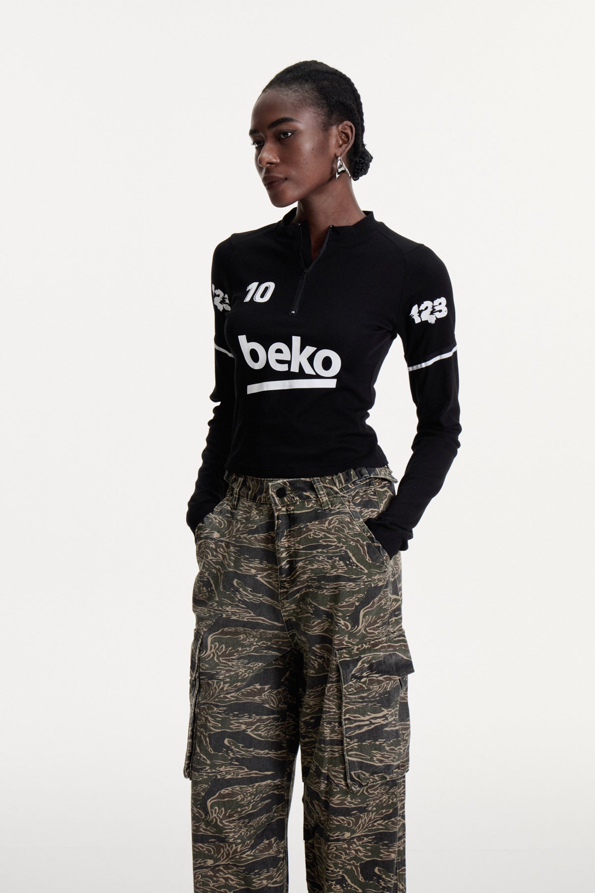 Clark Print Long Sleeve Top