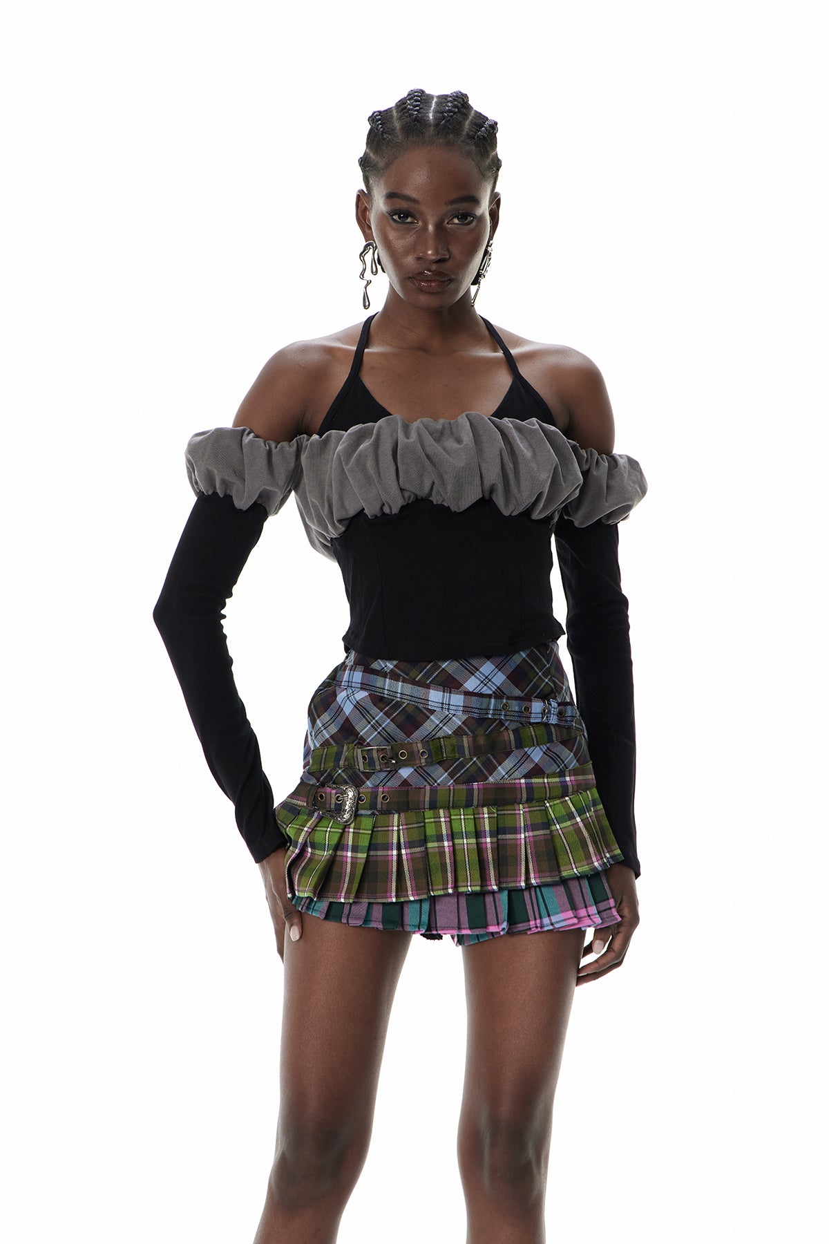 Claude Off Shoulder Top In Black