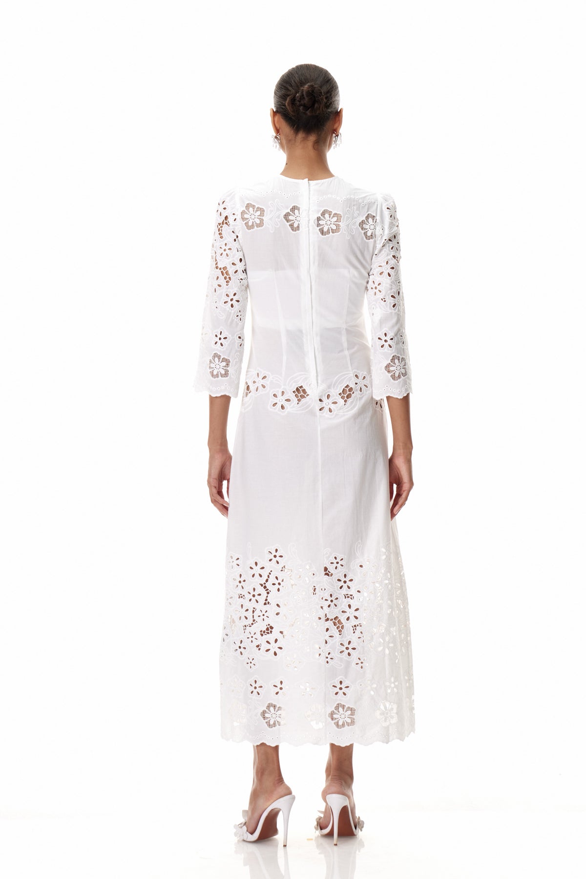 Claudina Flower Cutout Midi Dress