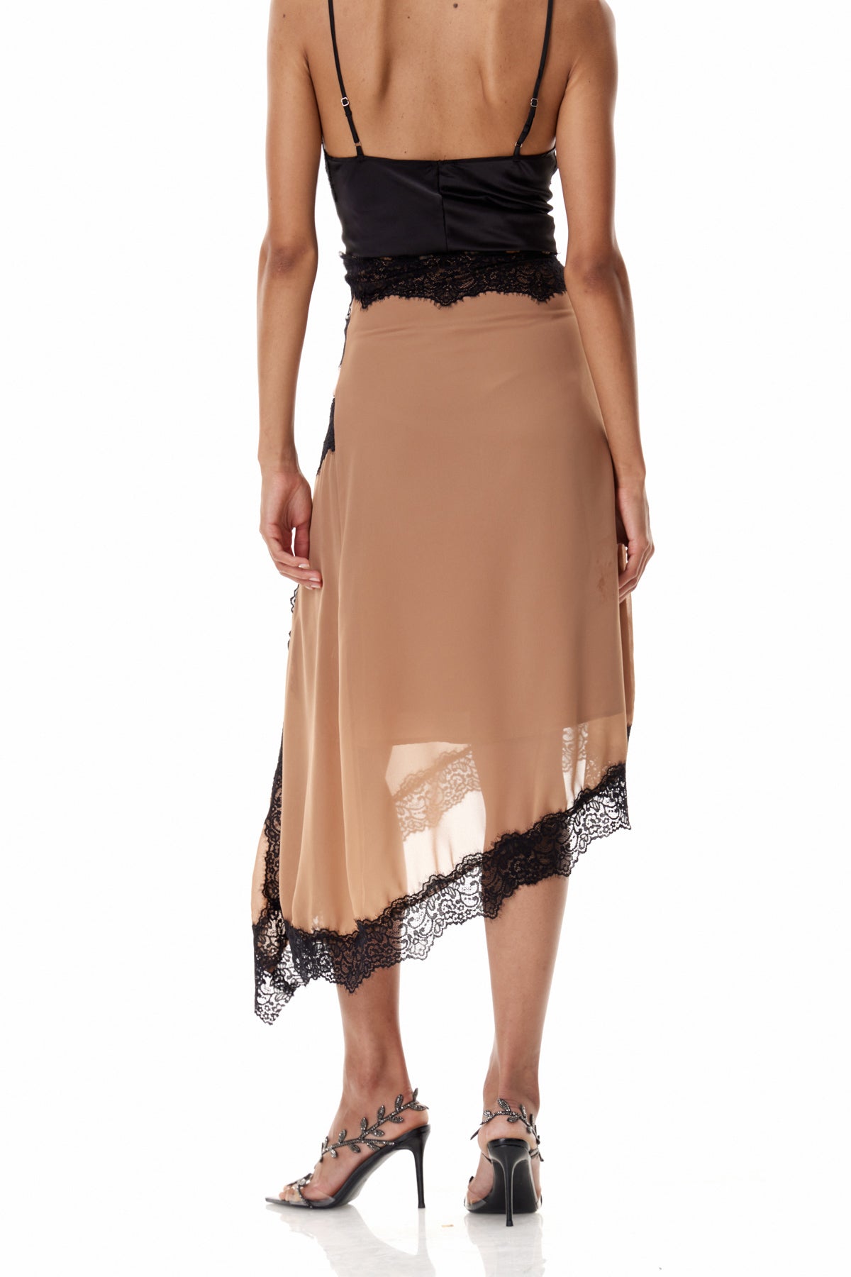 Cleopas Lace Asymmetric Maxi Skirt