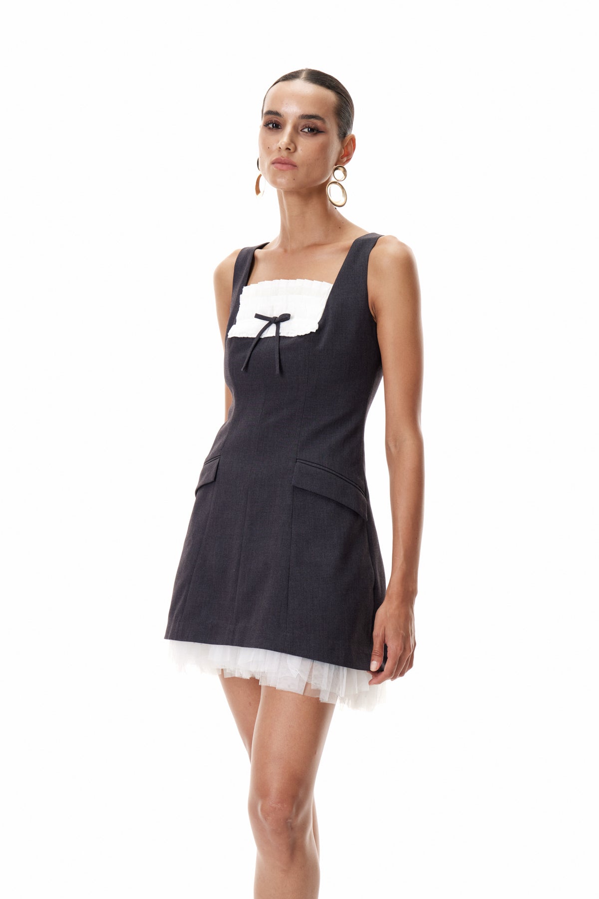 Cliff Sleeveless Mesh Mini Dress