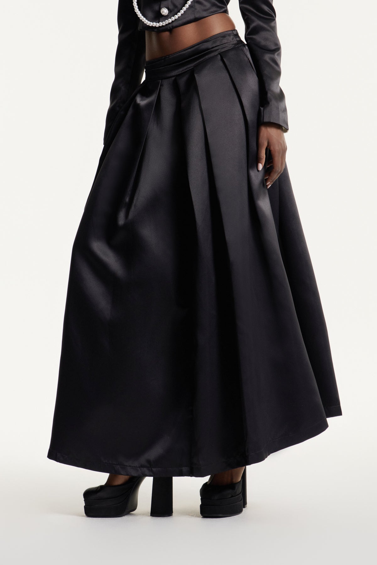 Clifton Pleated Maxi Skirt