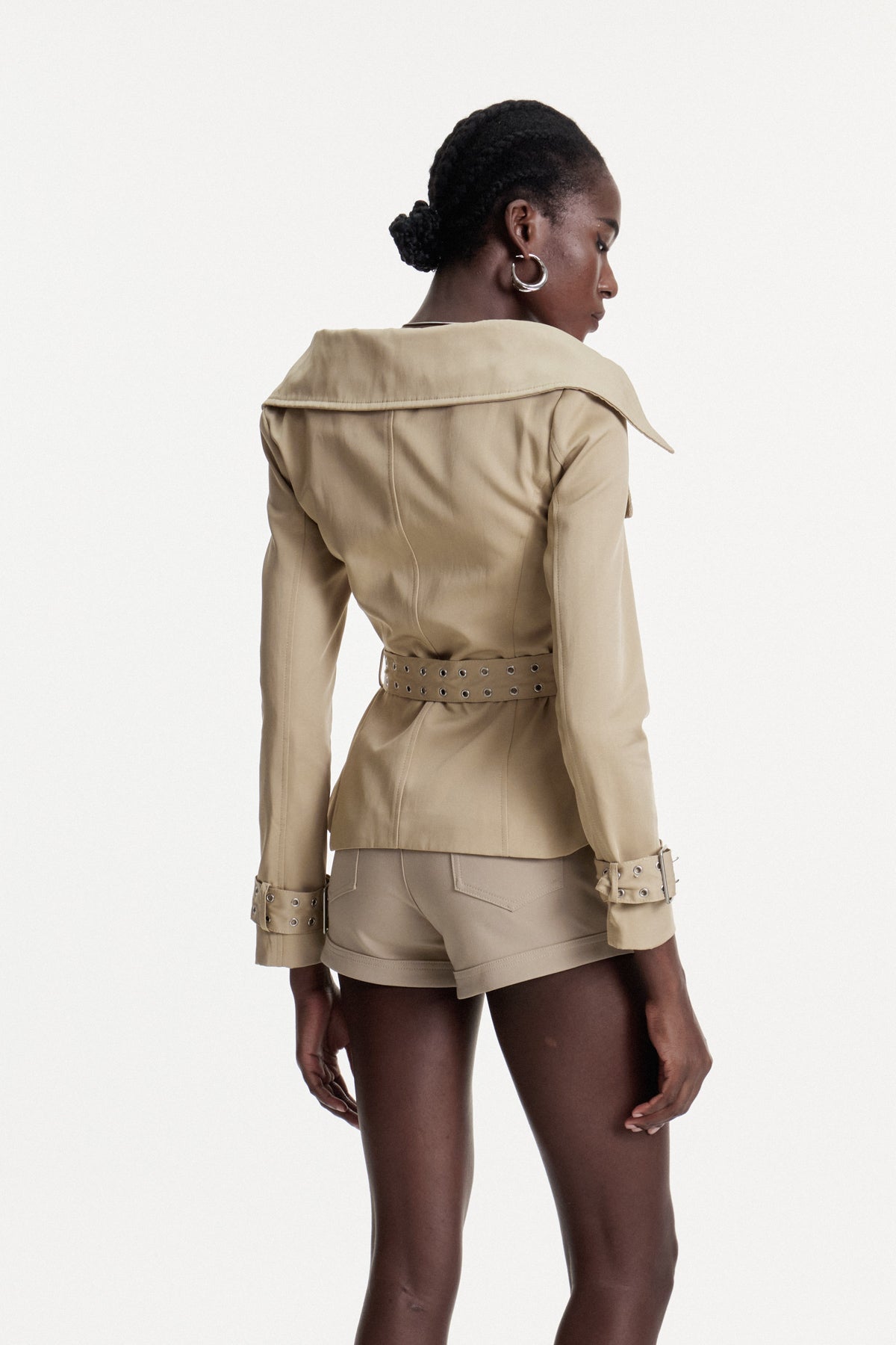 Colombo Lapel Buckle Pants Set