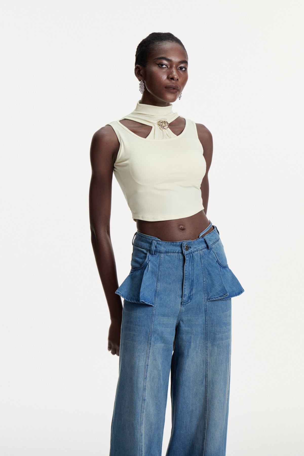 Comfort Cutout Crop Top