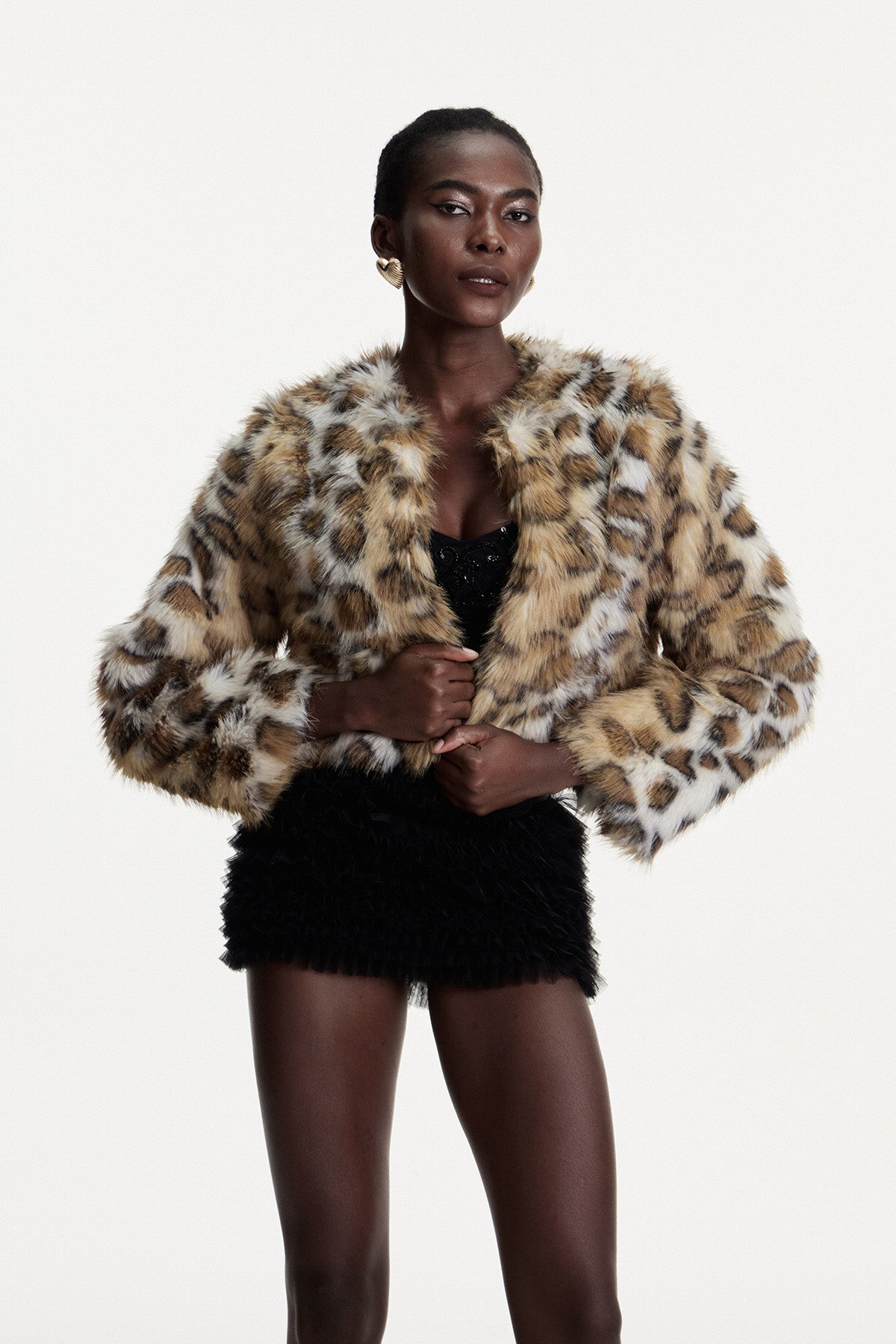 Comgall Leopard Faux Fur Jacket