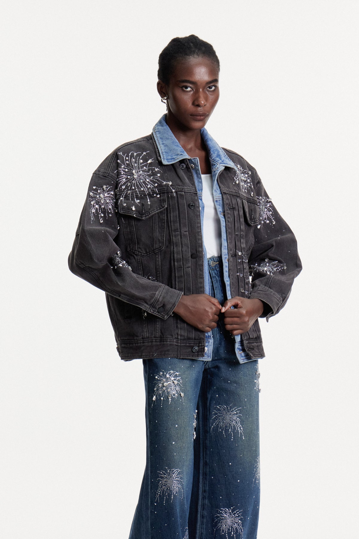 Conchita Crystal Denim Jacket