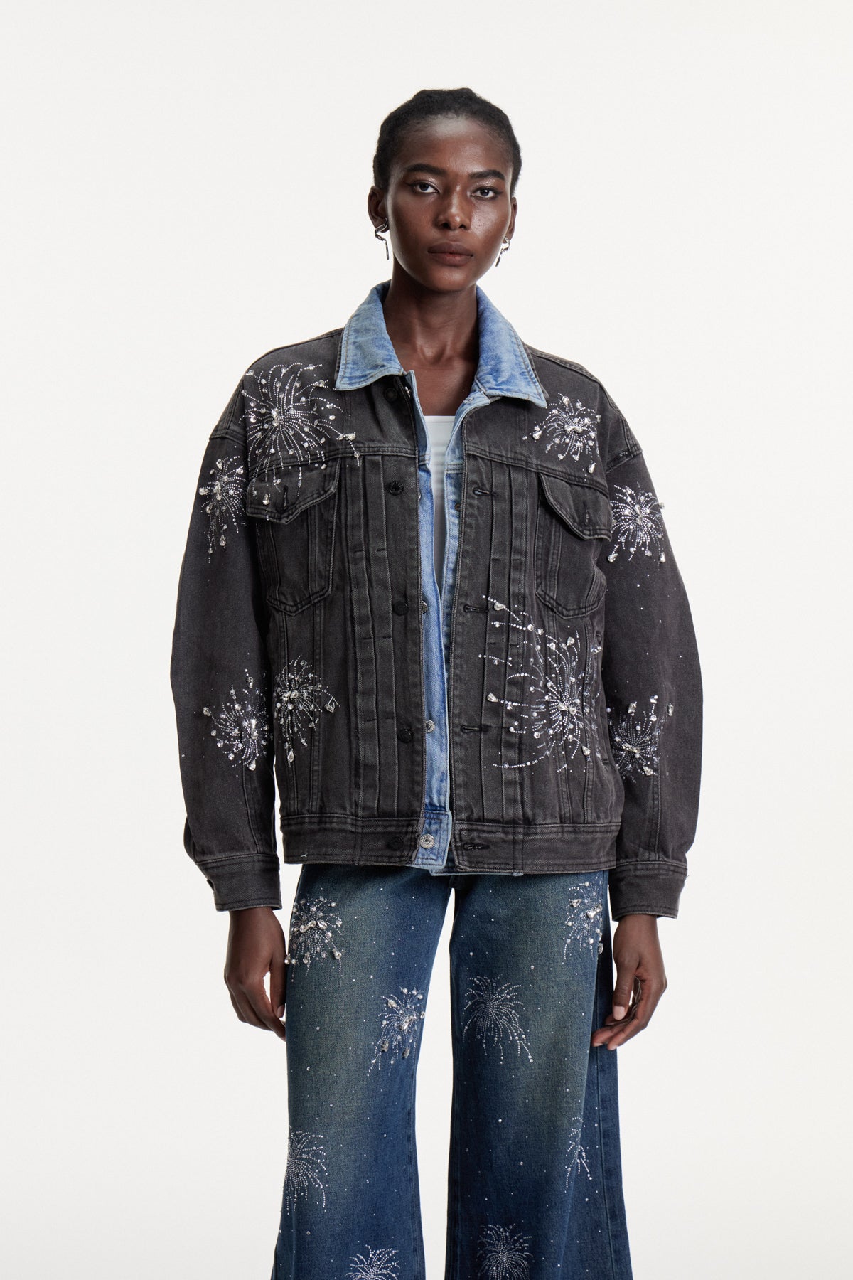 Conchita Crystal Denim Jacket