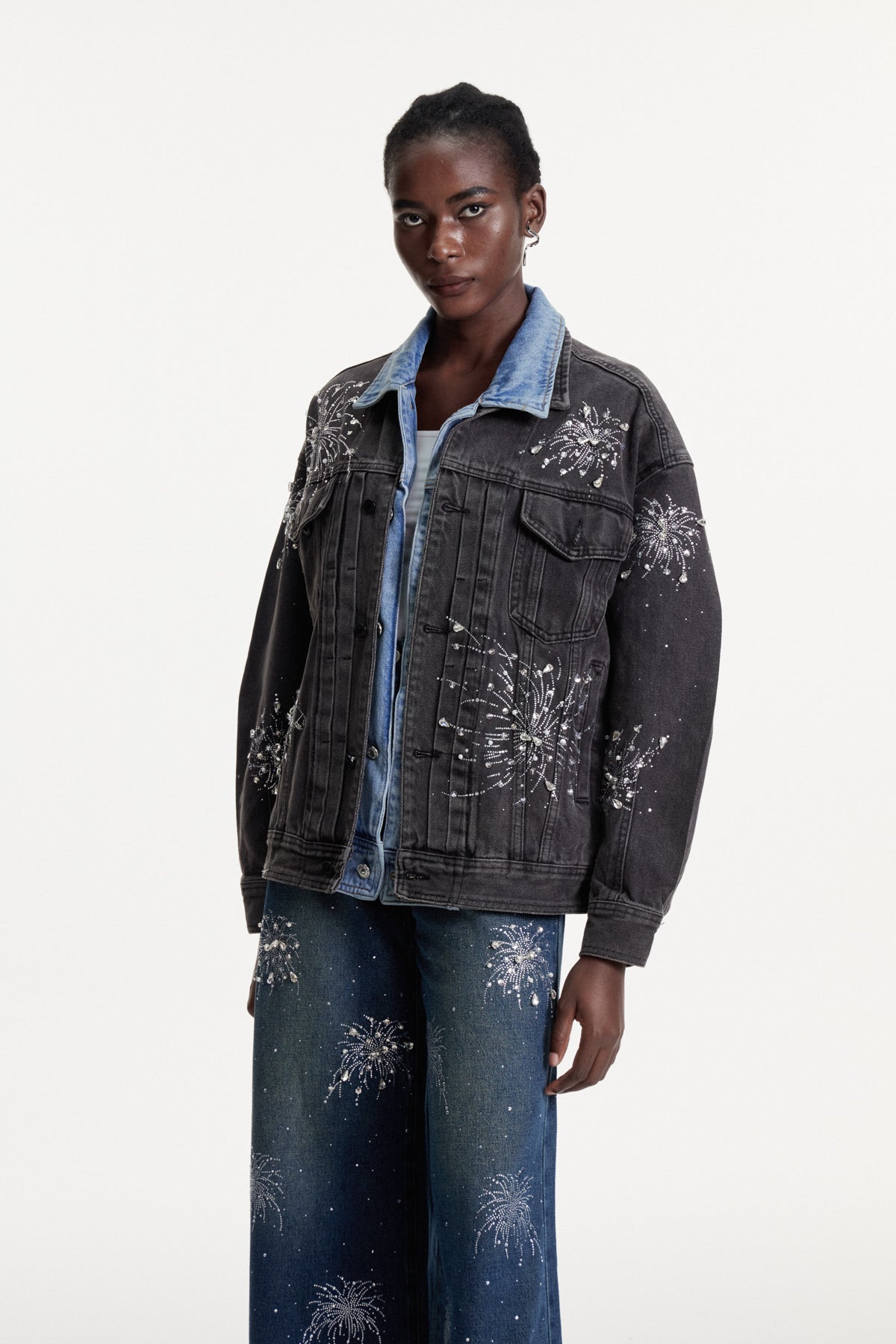 Conchita Crystal Denim Jacket