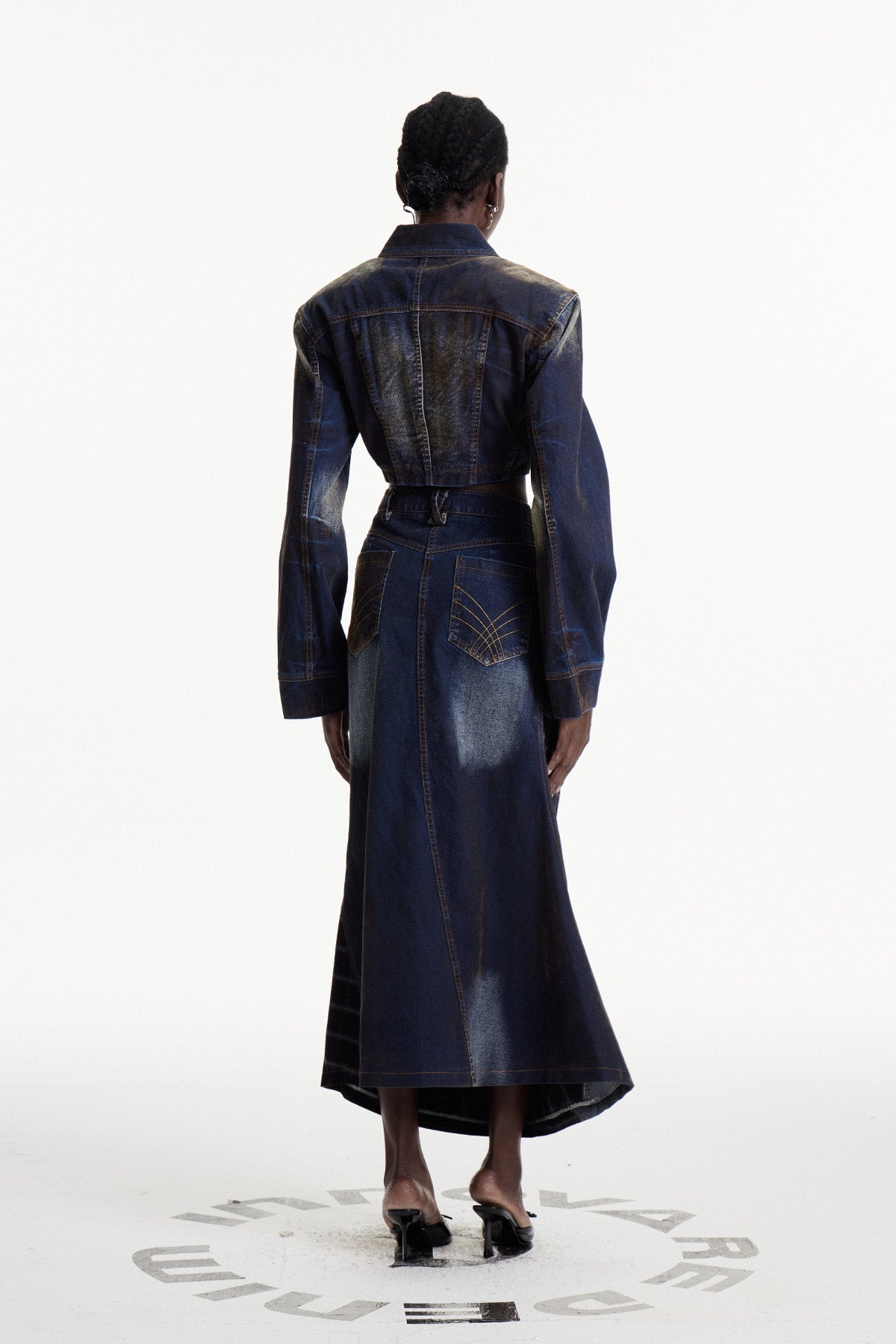 Consolata Deconstruct Stripe Skirt Set