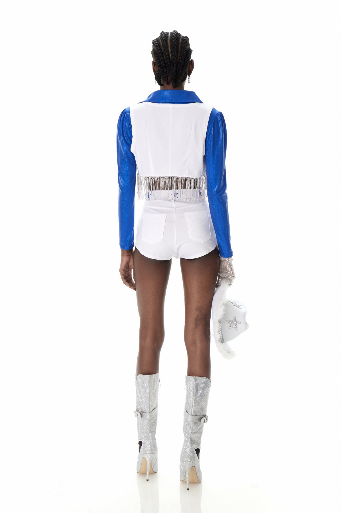 Cosme Glitter Fringe Pants Set