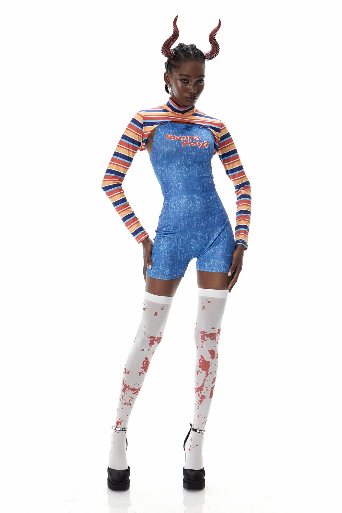 Cosmina Stripe Bodycon Playsuit