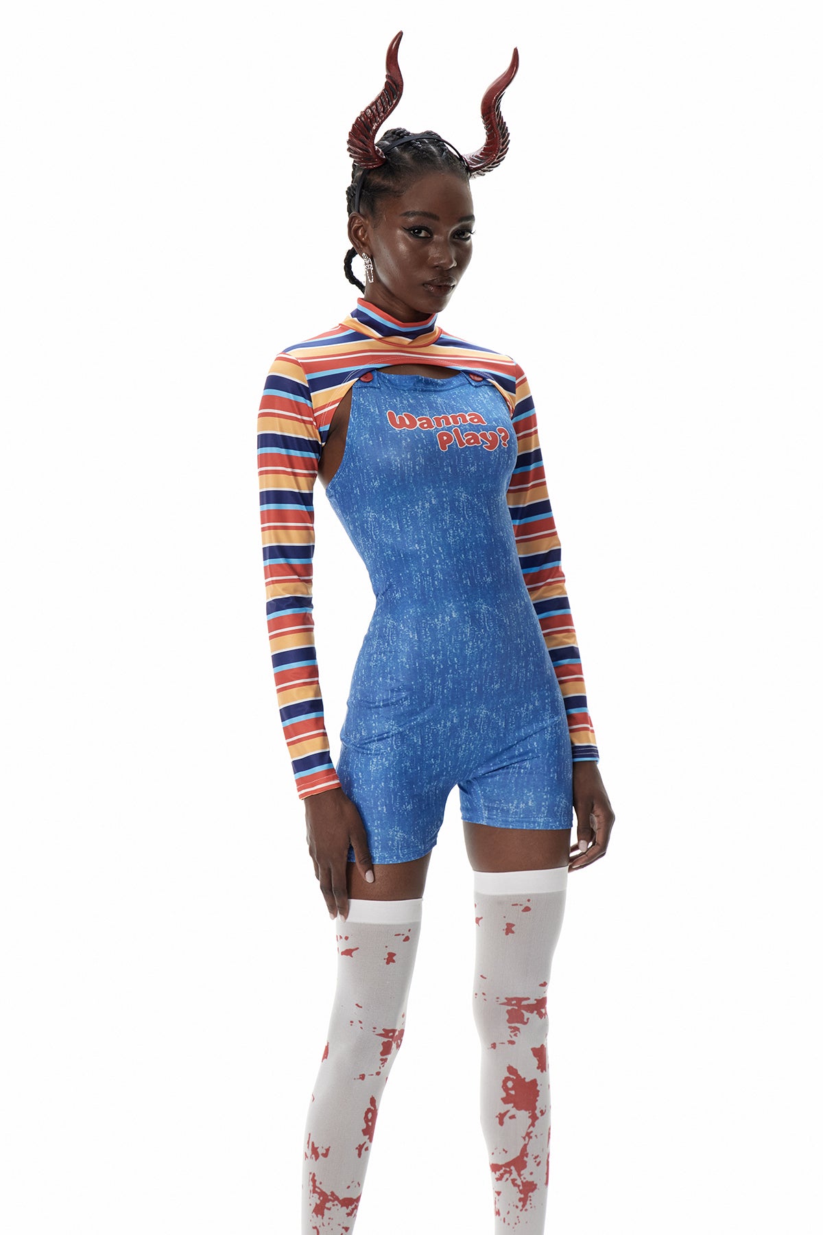 Cosmina Stripe Bodycon Playsuit