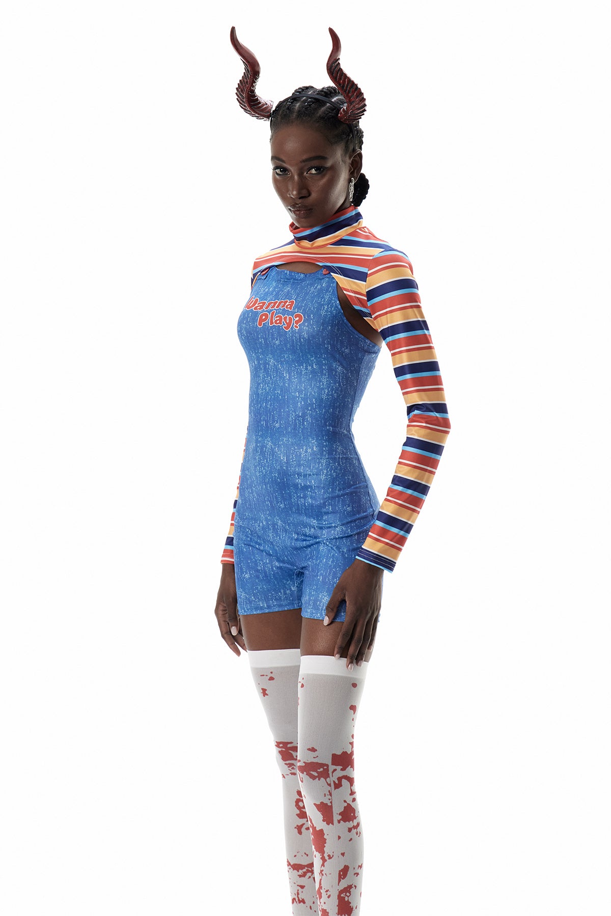 Cosmina Stripe Bodycon Playsuit